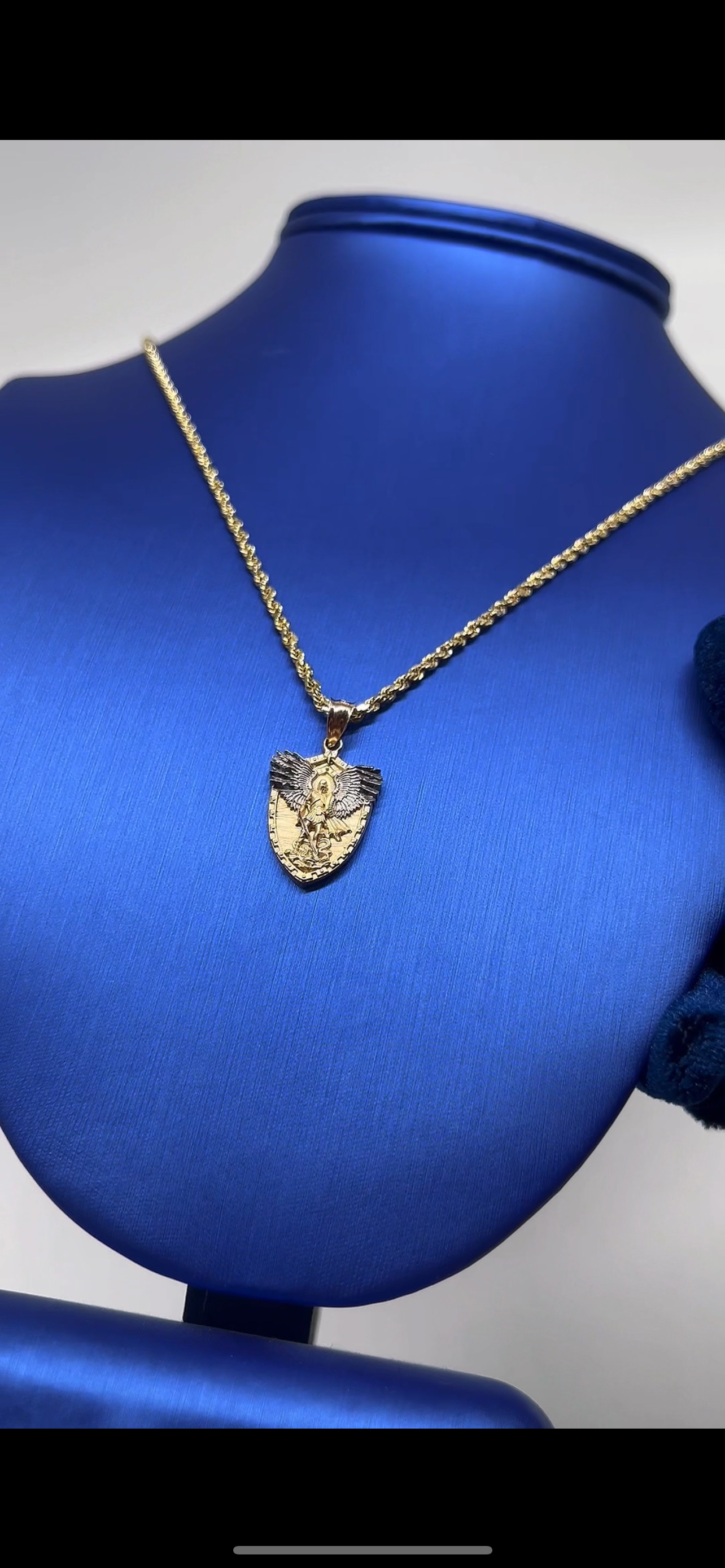 14k real gold Saint Michael