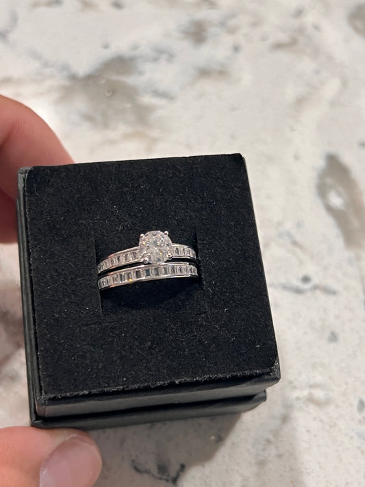 Promise ring set real silver