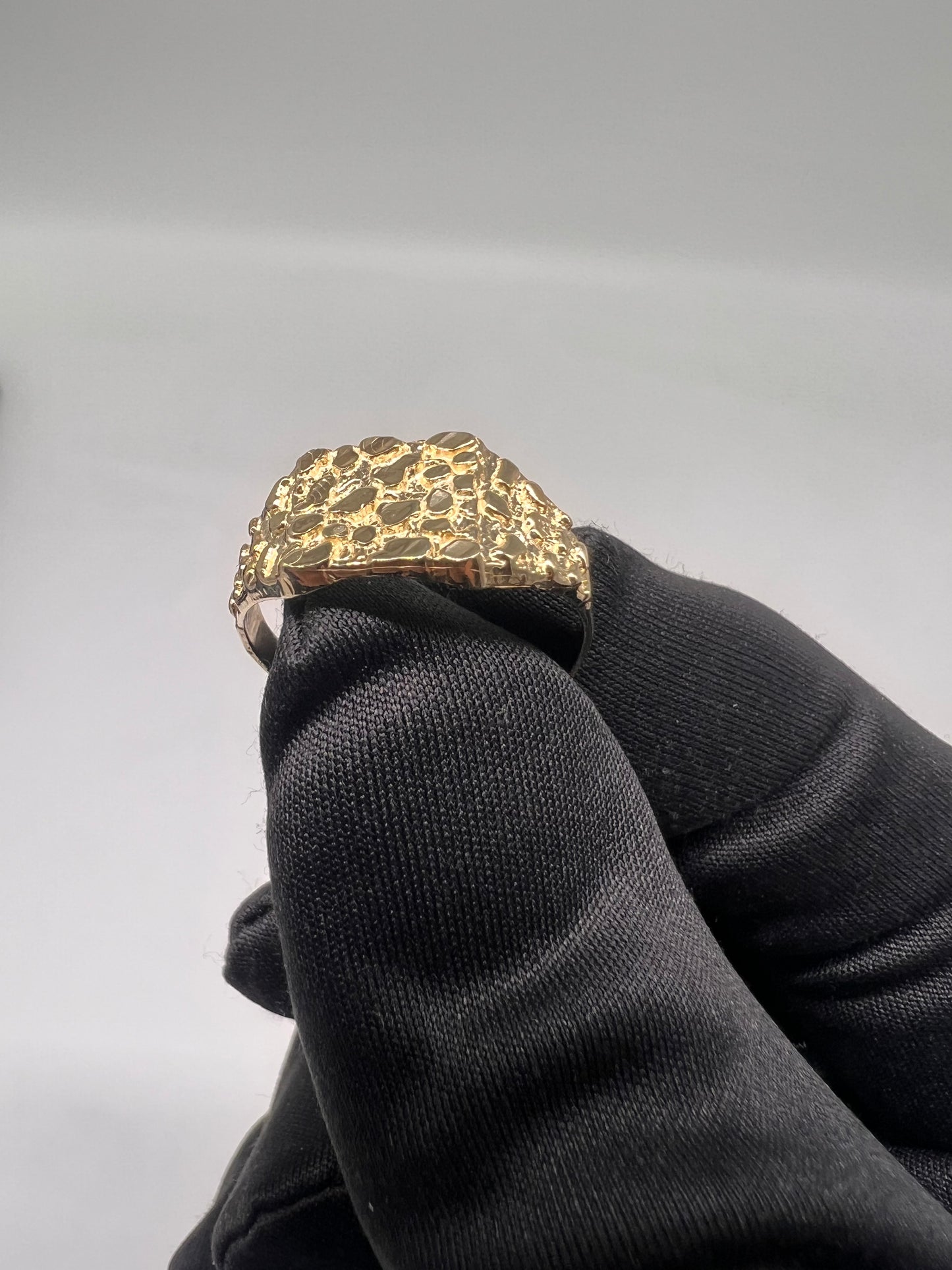 Small 14k nugget ring real gold