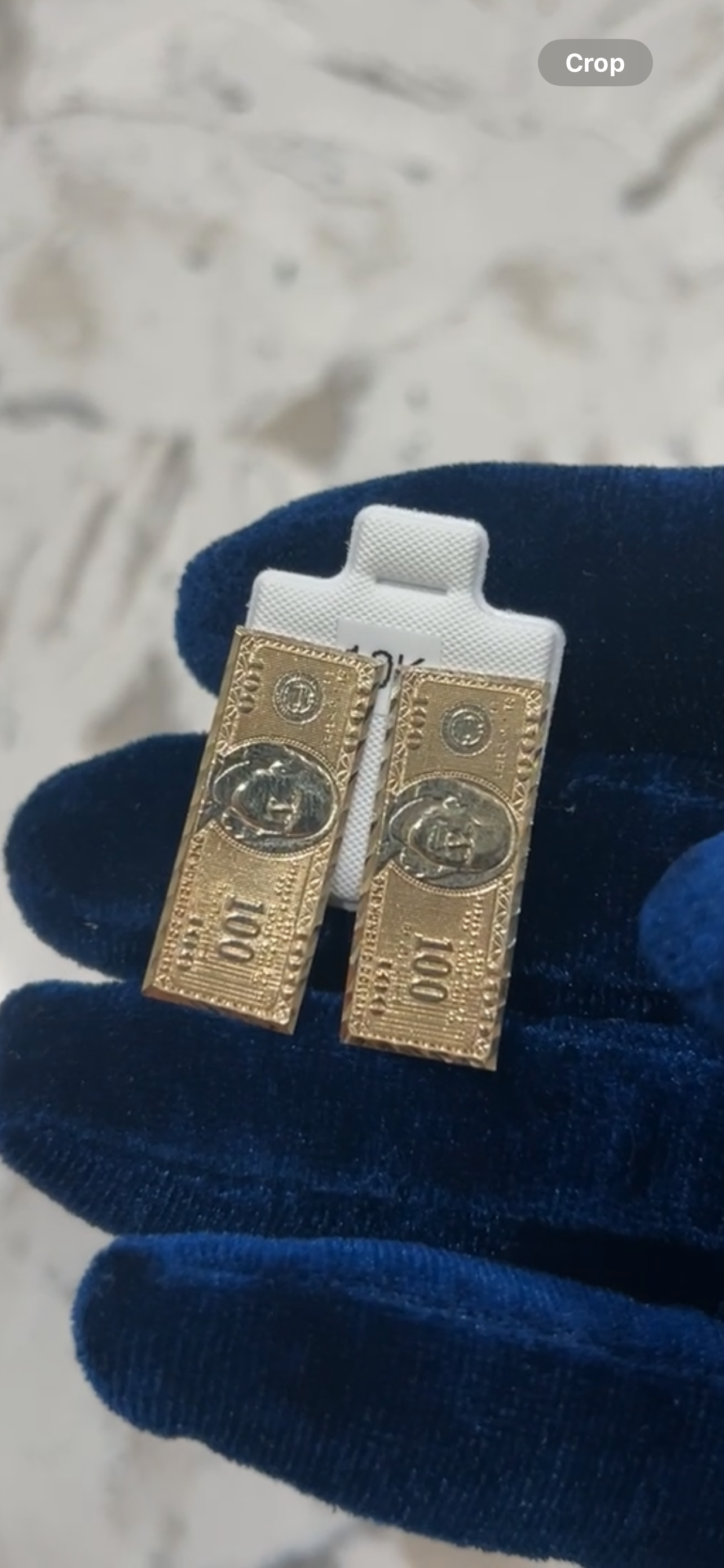 Benjamin 10k real gold earrings