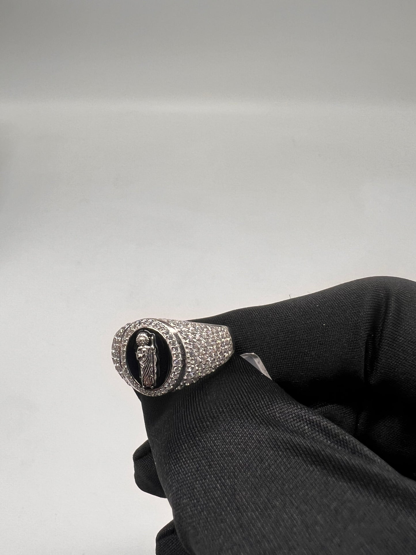 San Judas ring real silver