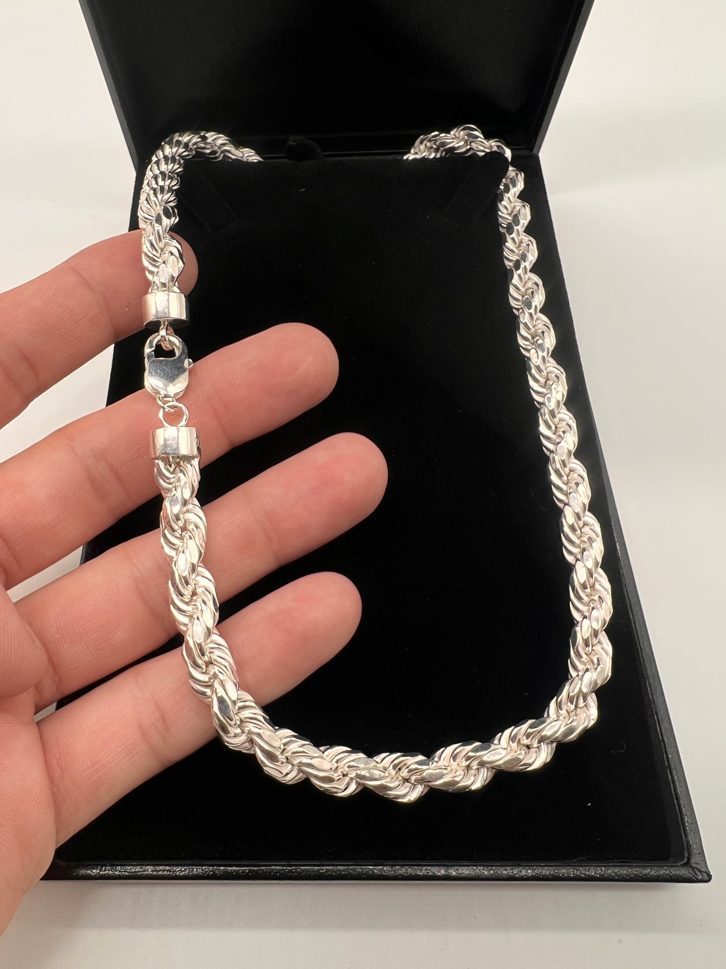 8mm Real silver rope chain🔥