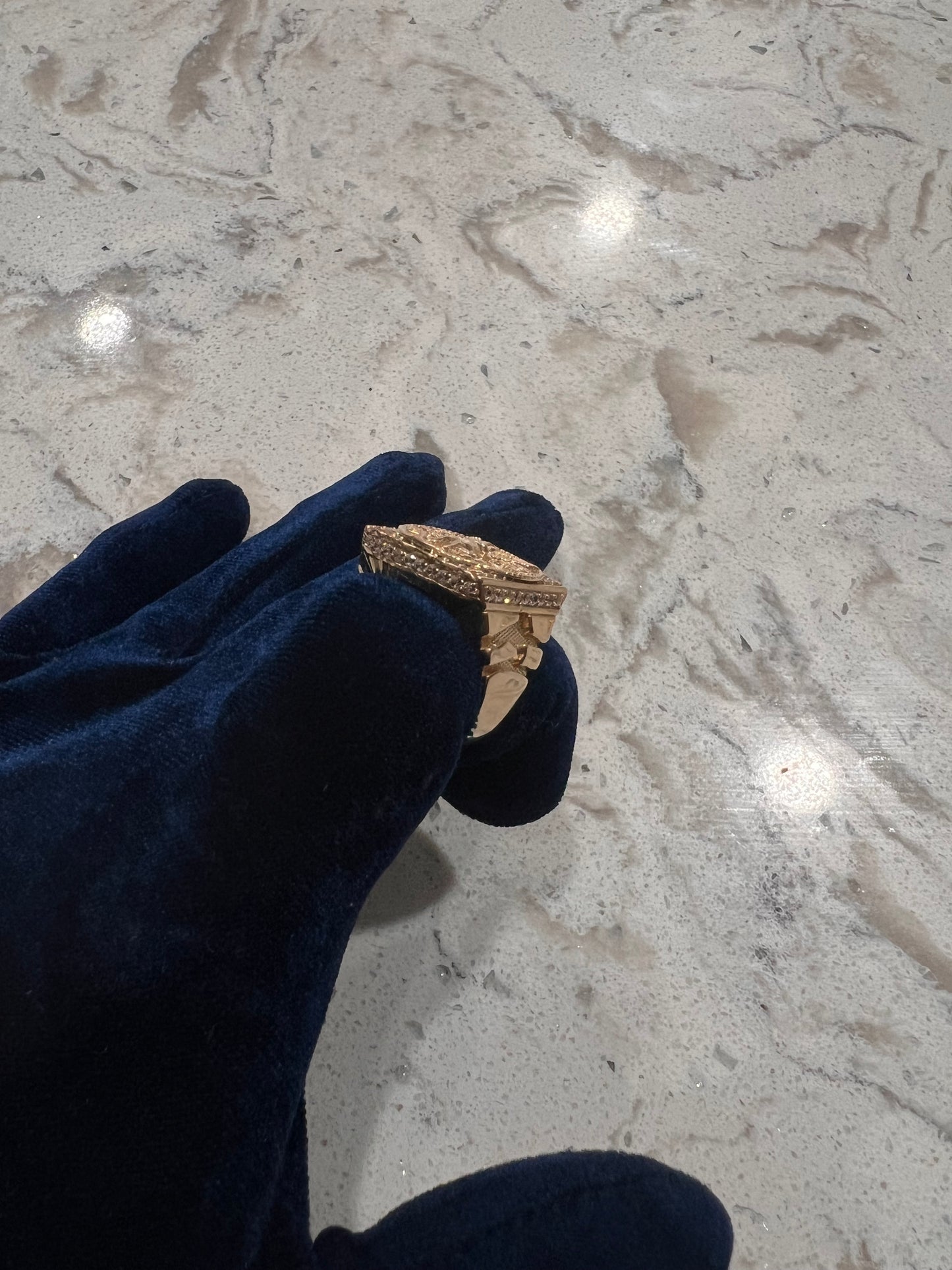 14k real gold centenario ring