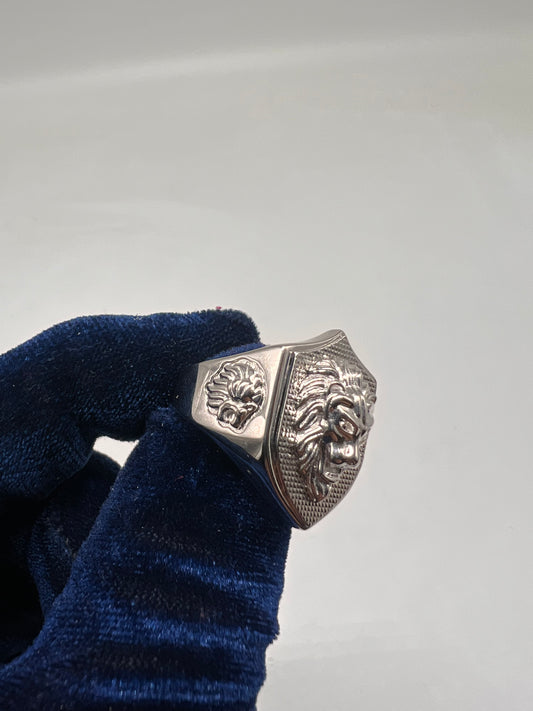 Lion ring real silver