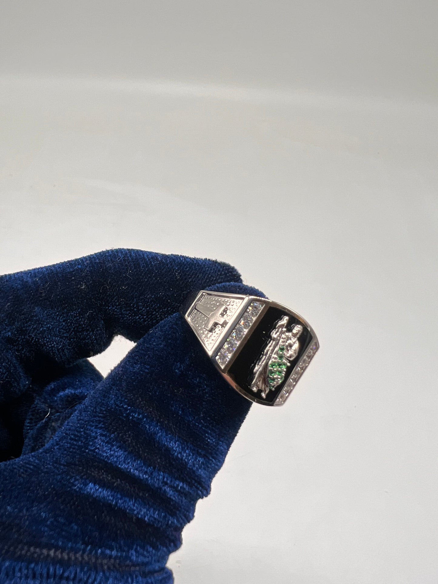 San Judas ring real silver