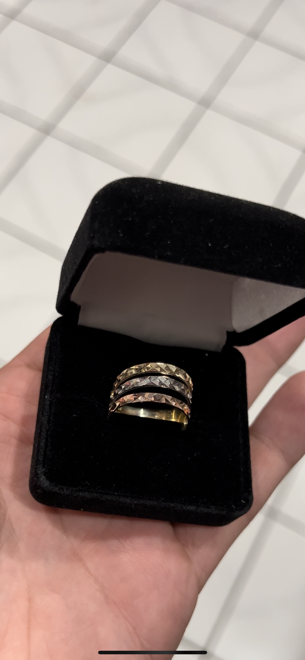 14k real gold fin de semana ring