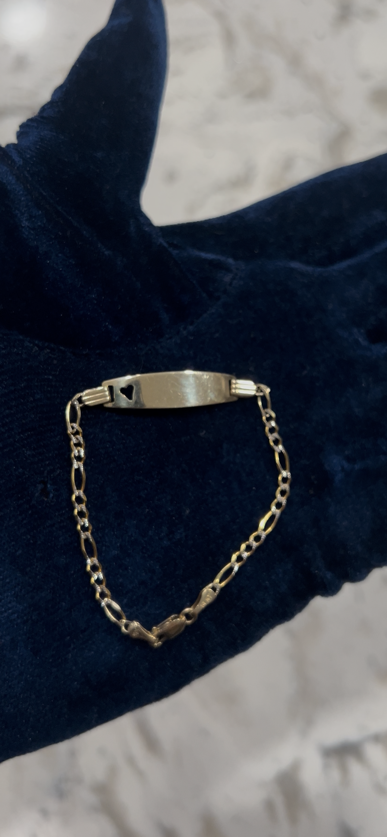 Baby ID bracelet 14k real gold