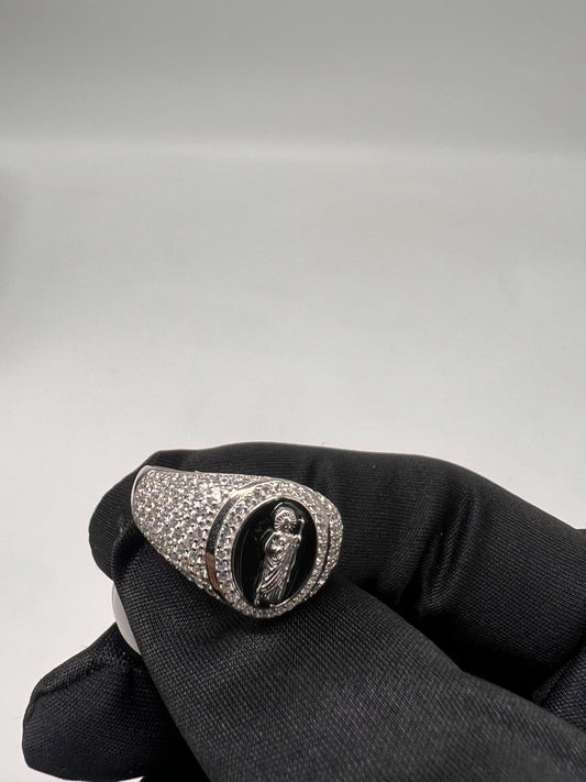 San Judas ring real silver