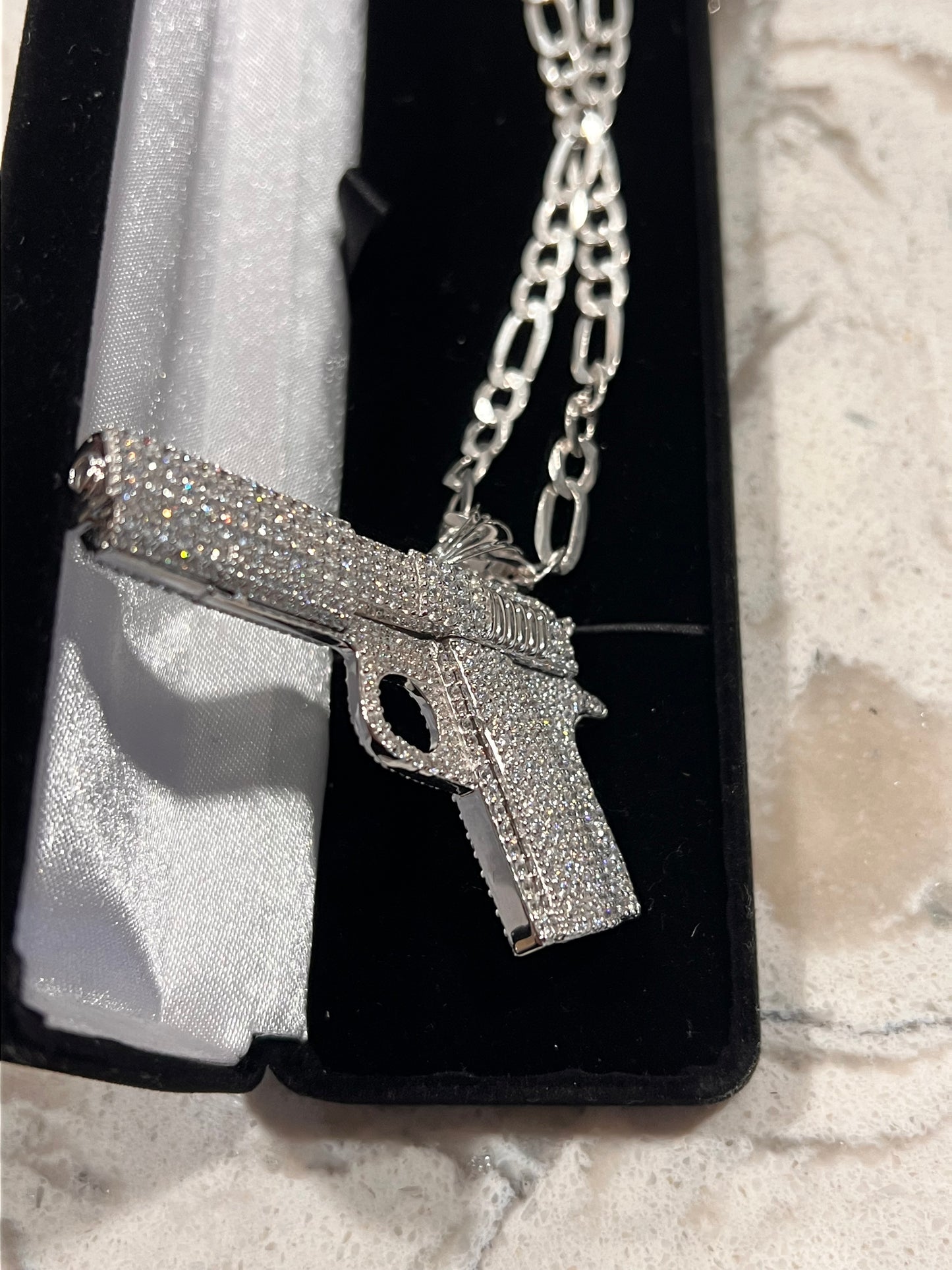 3D iced out gun chainset