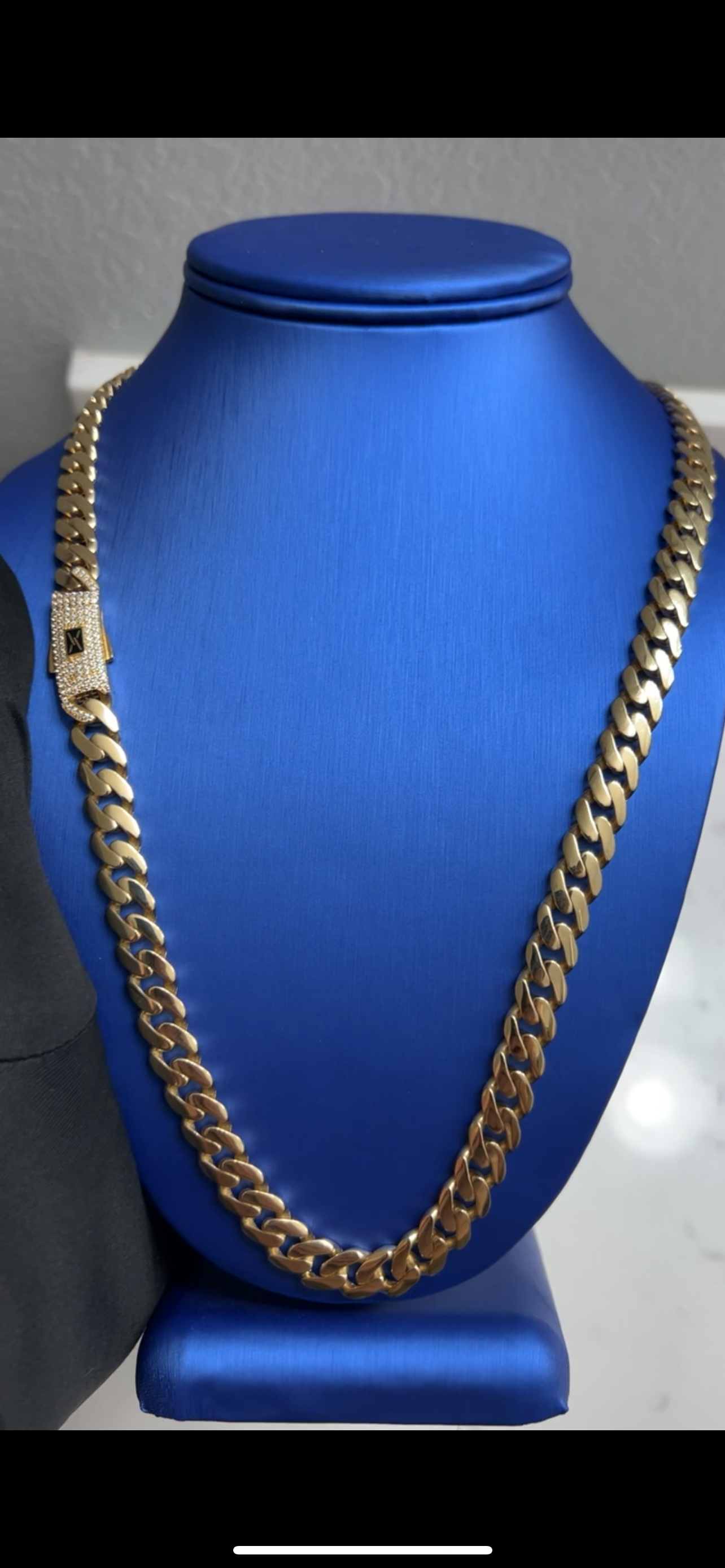 24inch 14k real gold Cuban chain 8mm