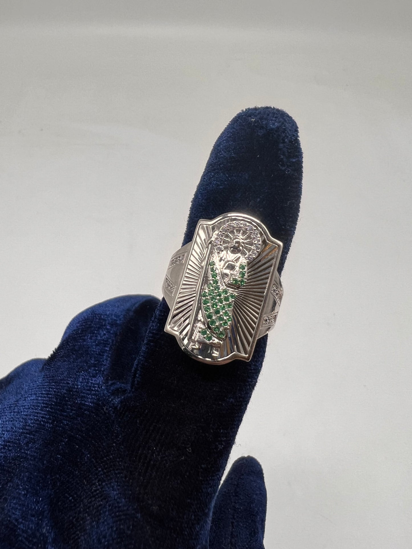 San Judas ring real silver