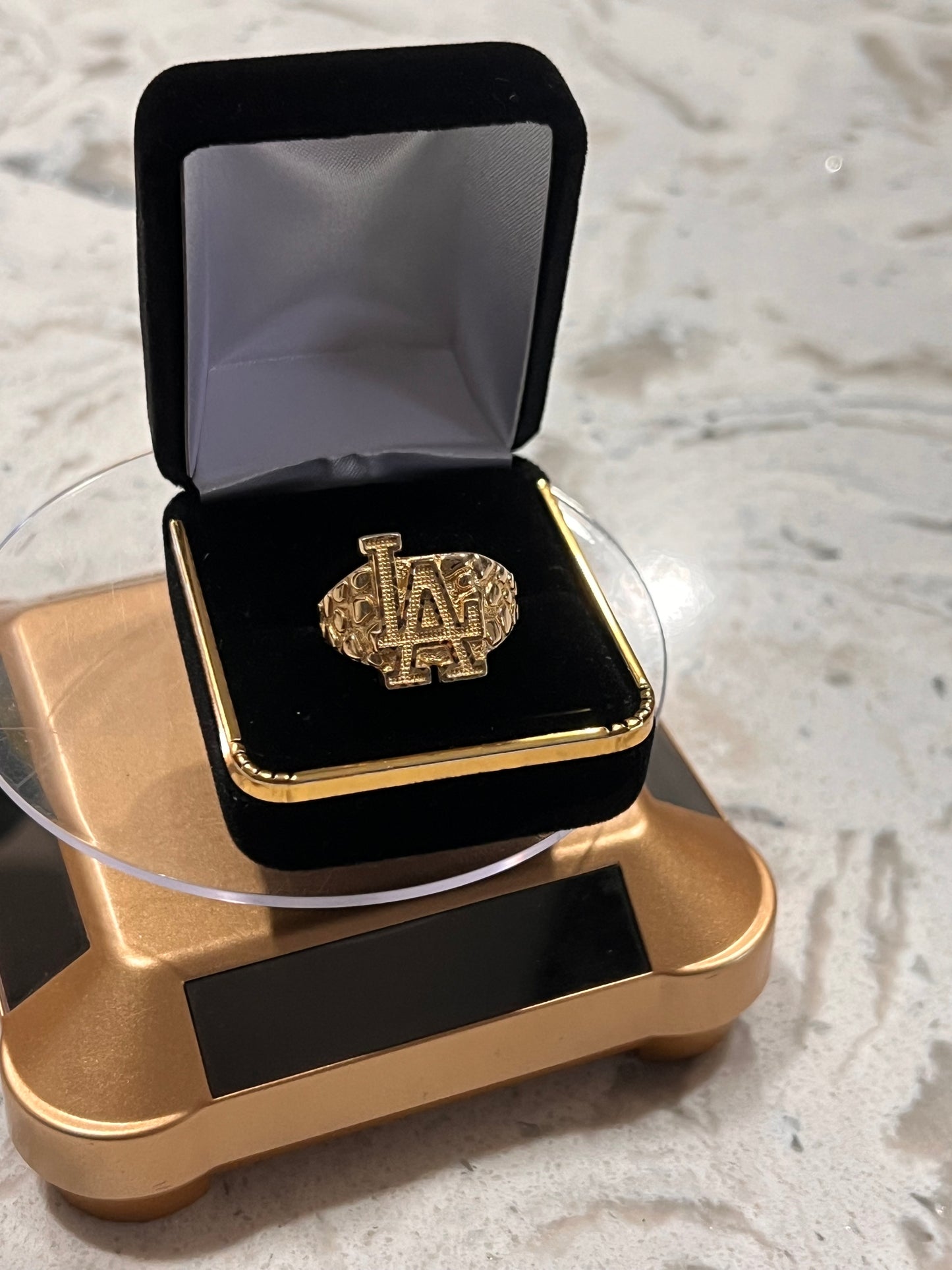 14k real gold bigger size LA nugget ring