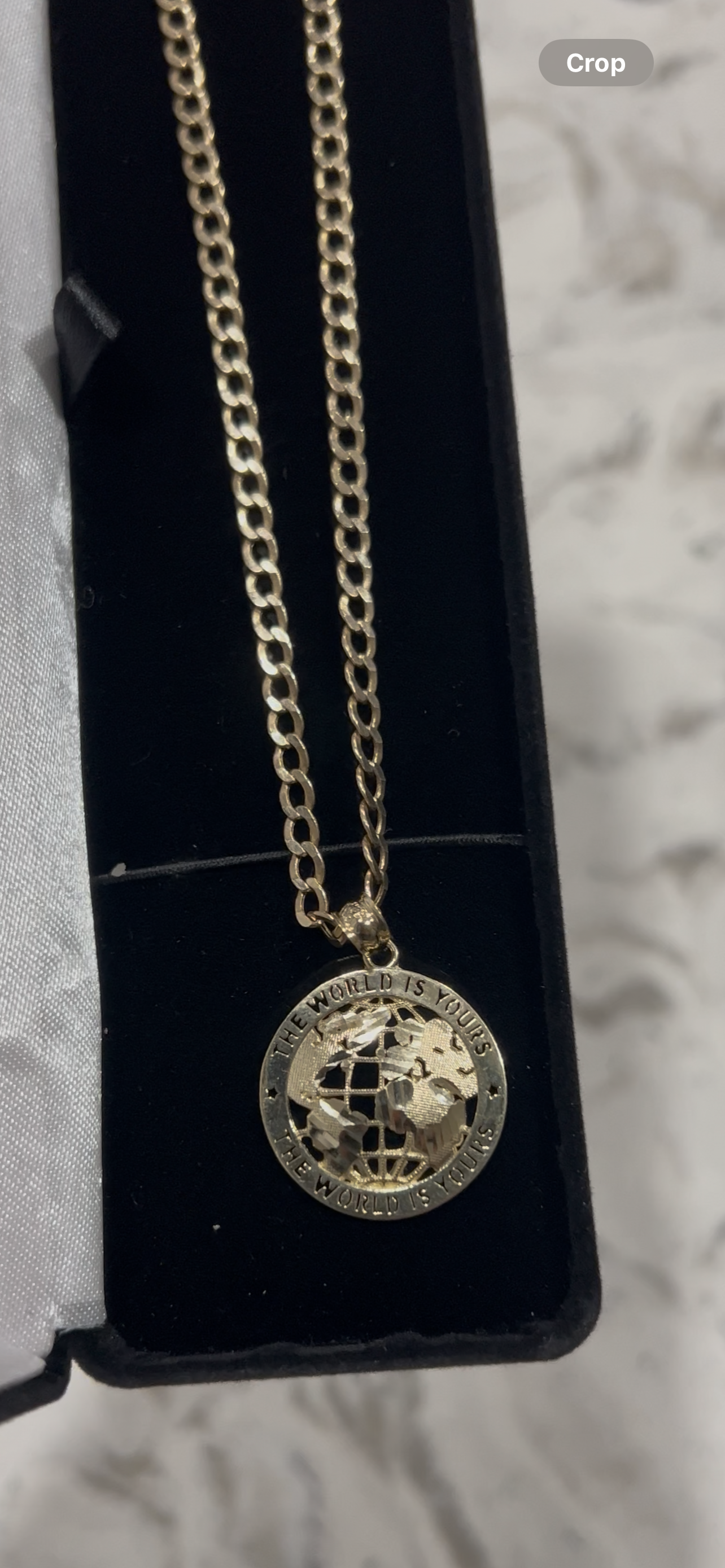 The world is yours chainset 10k real gold