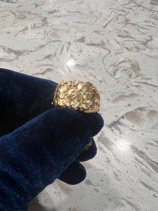 10k real gold nugget ring