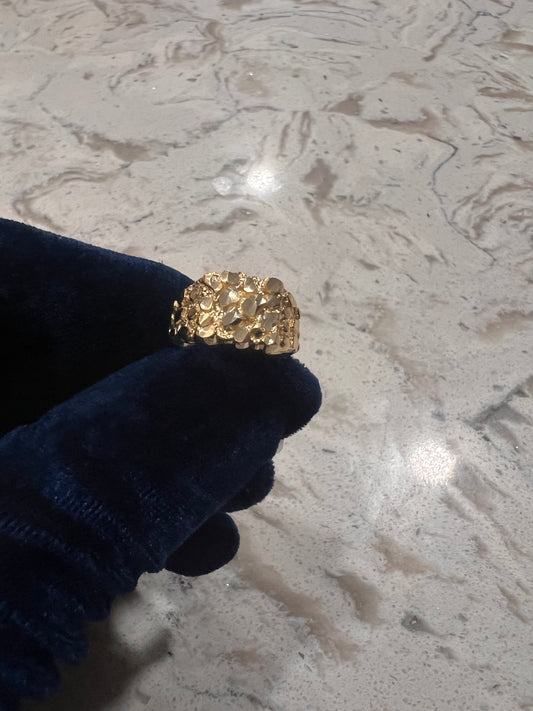 10k real gold nugget ring
