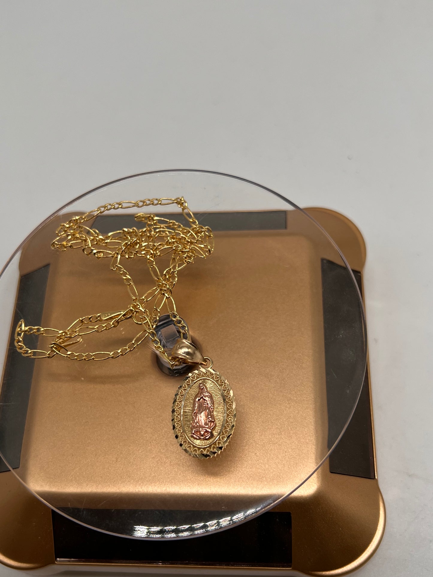 Virgen Mary Chainset 14k real gold