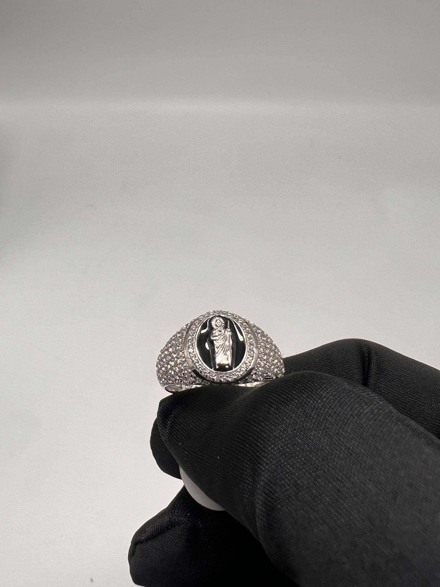 San Judas ring real silver