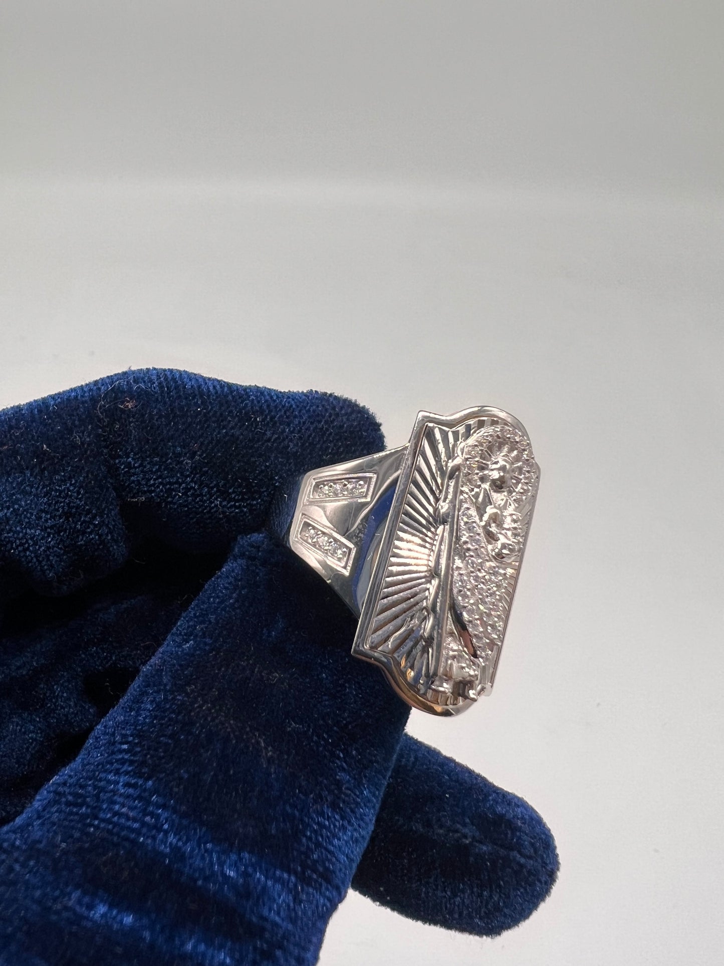 San Judas ring real silver