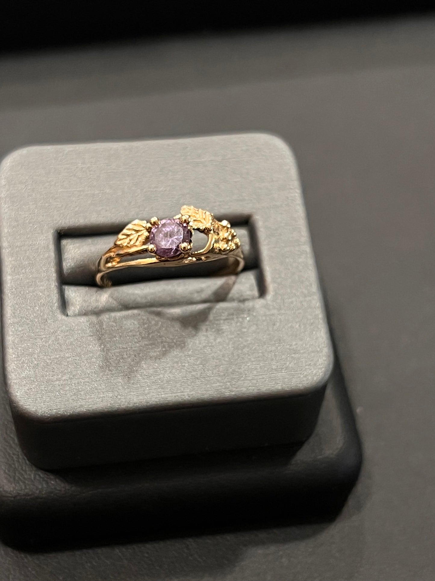 Lavender stone 14k ring