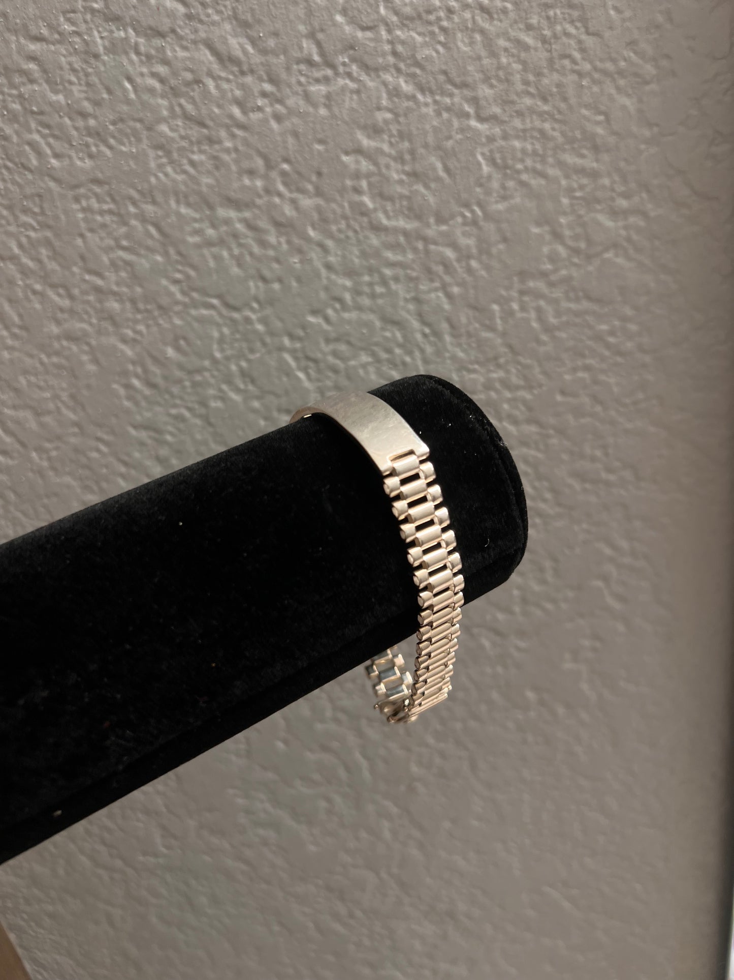 Real silver Rollie ID bracelet