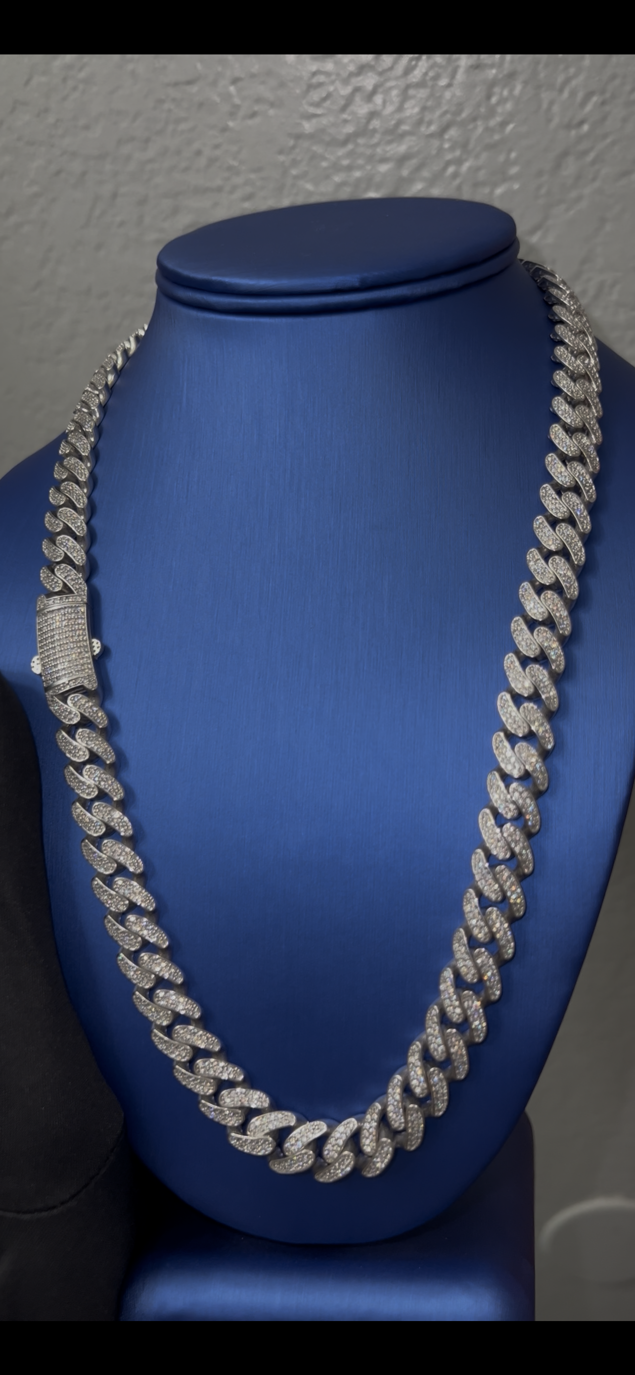 Real silver cuban link 20inch 8mm