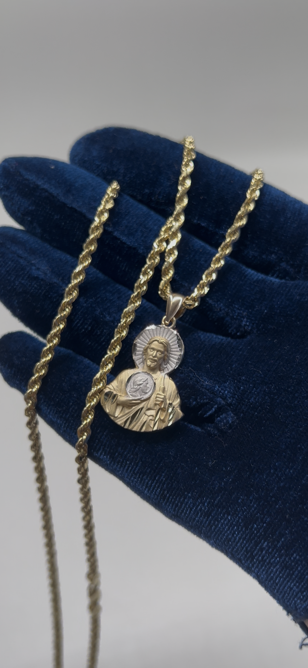 14k real gold San Judas set