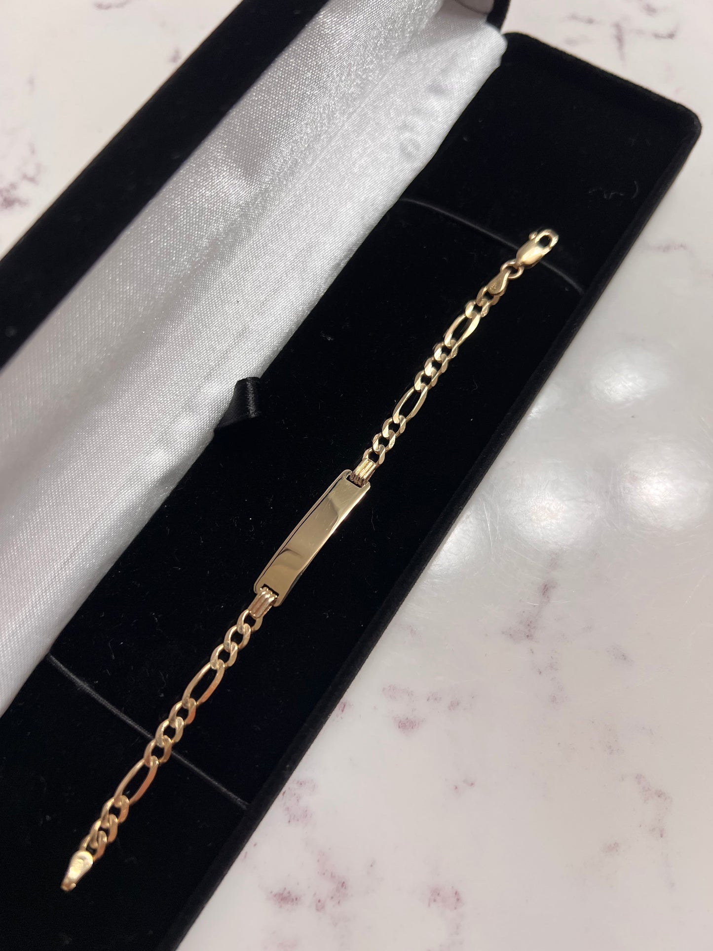 14k solid Figaro baby bracelet