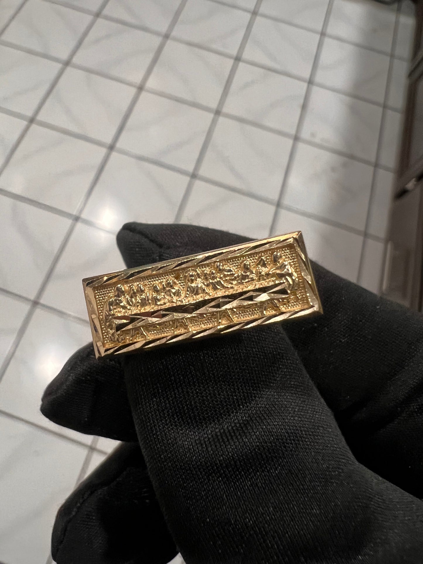Last supper 14k real gold ring