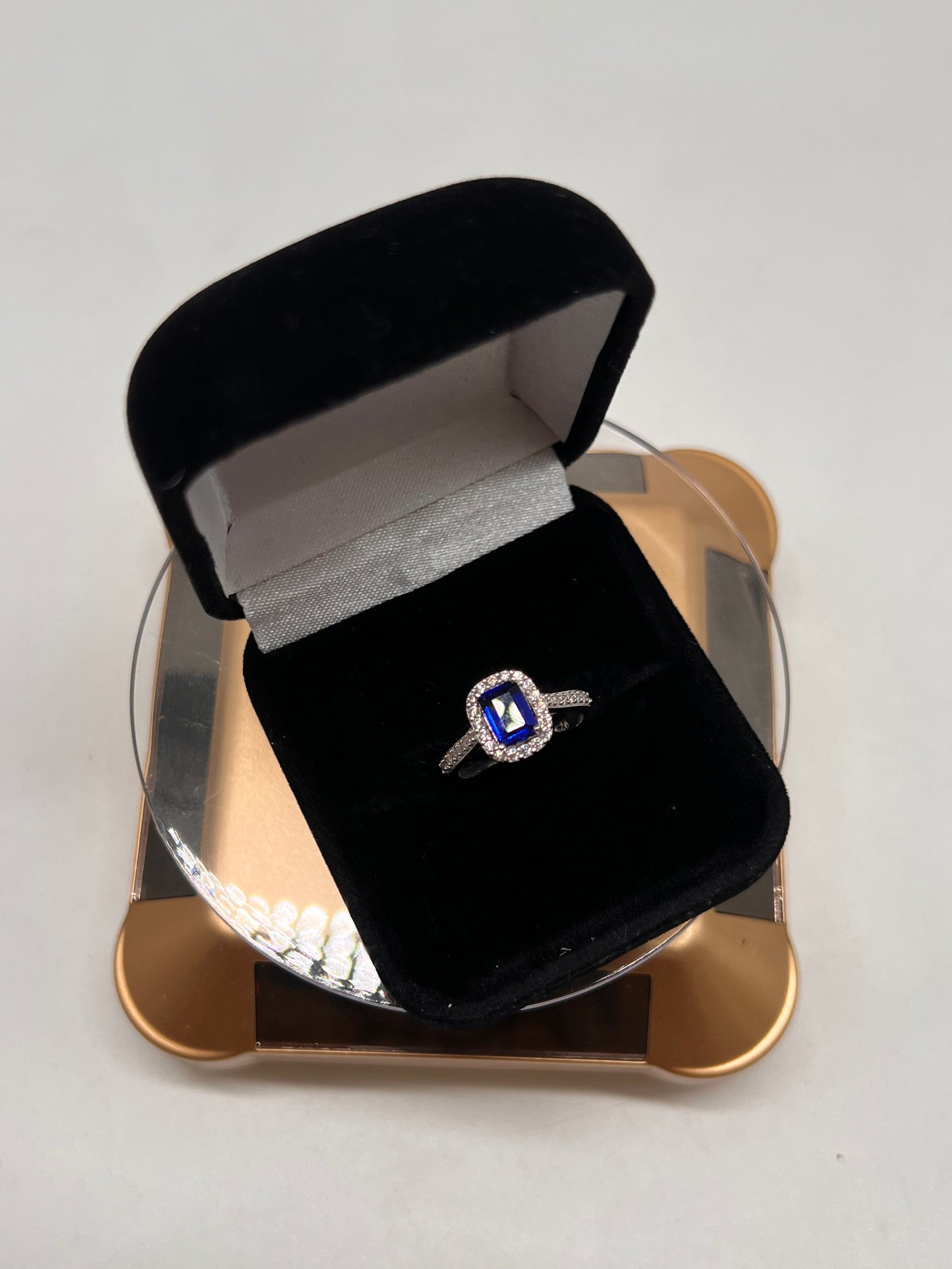 Sapphire real silver ring