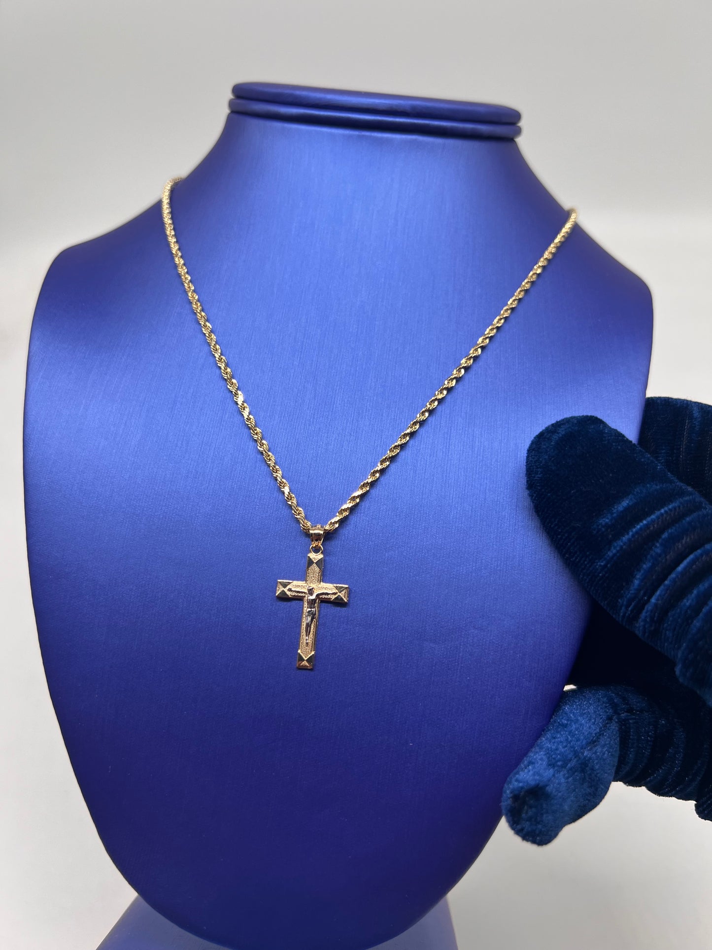 14k real gold small cross set