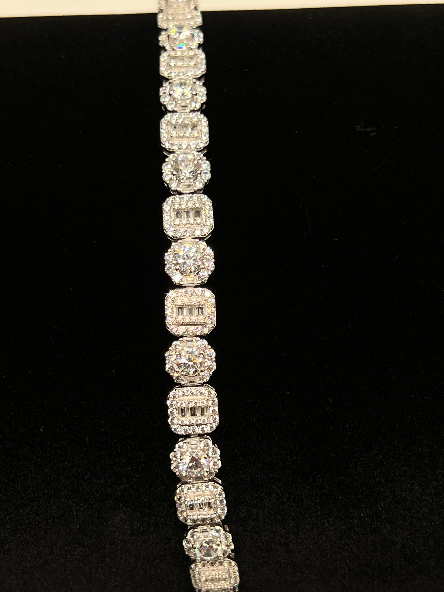 Flower set bracelet real silver