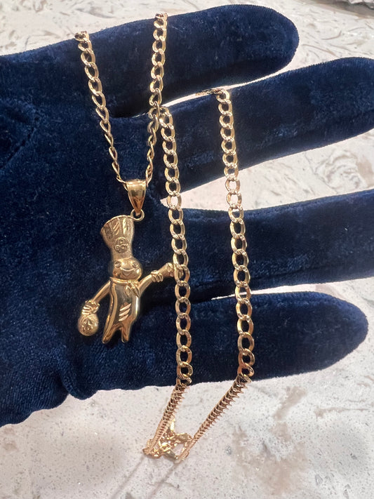 10k real gold doughboy chainset