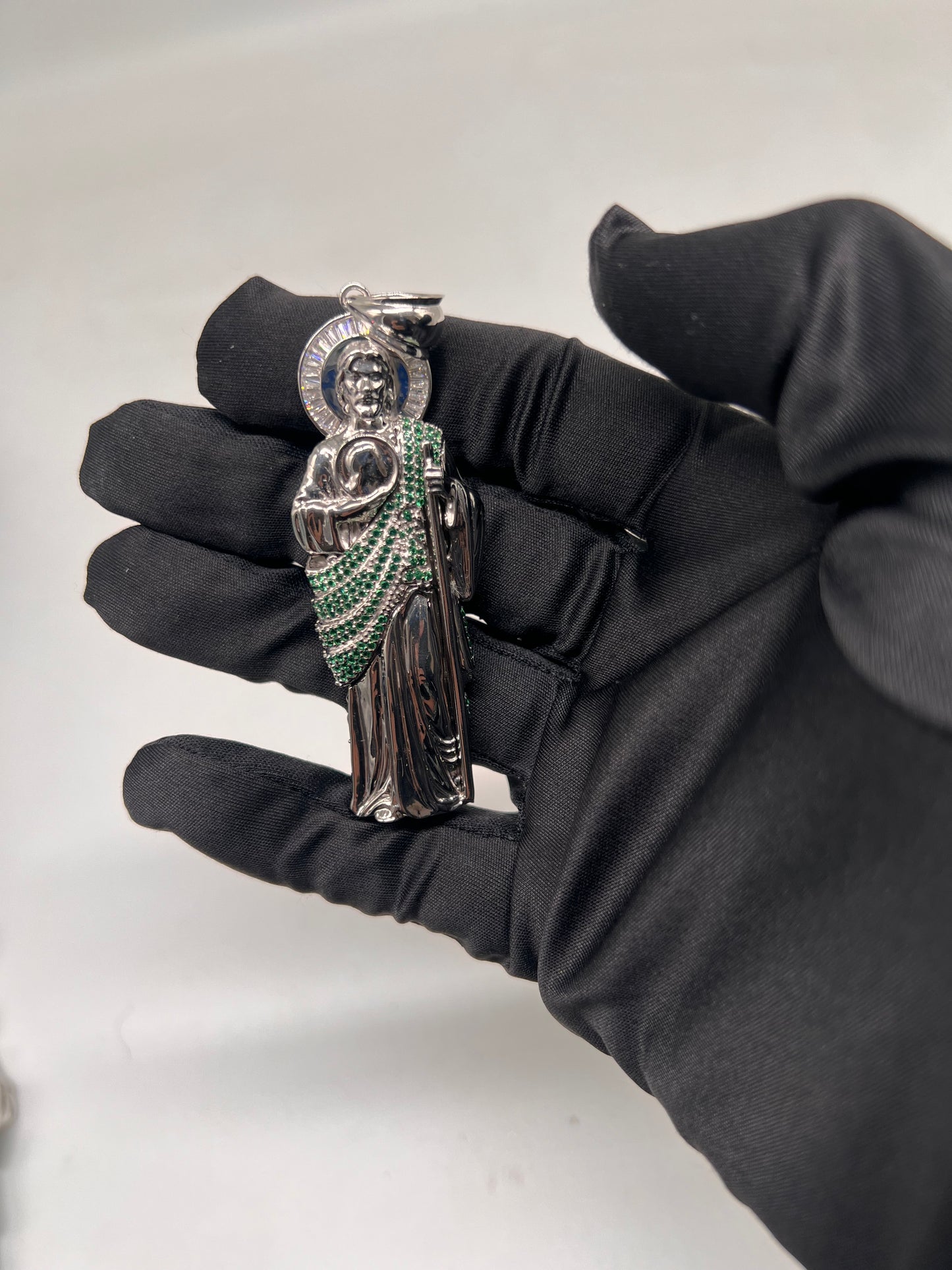 4inch San Judas 3D real silver