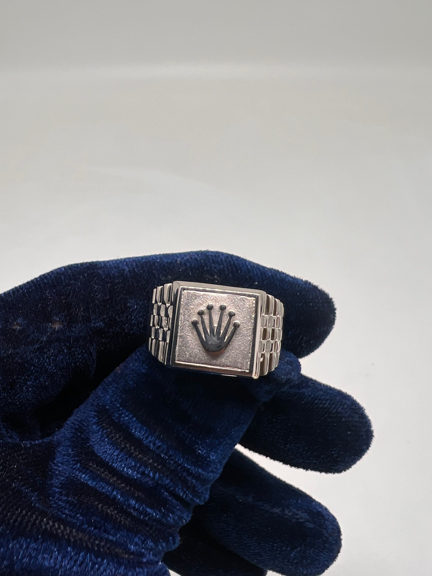 Rolex ring real silver