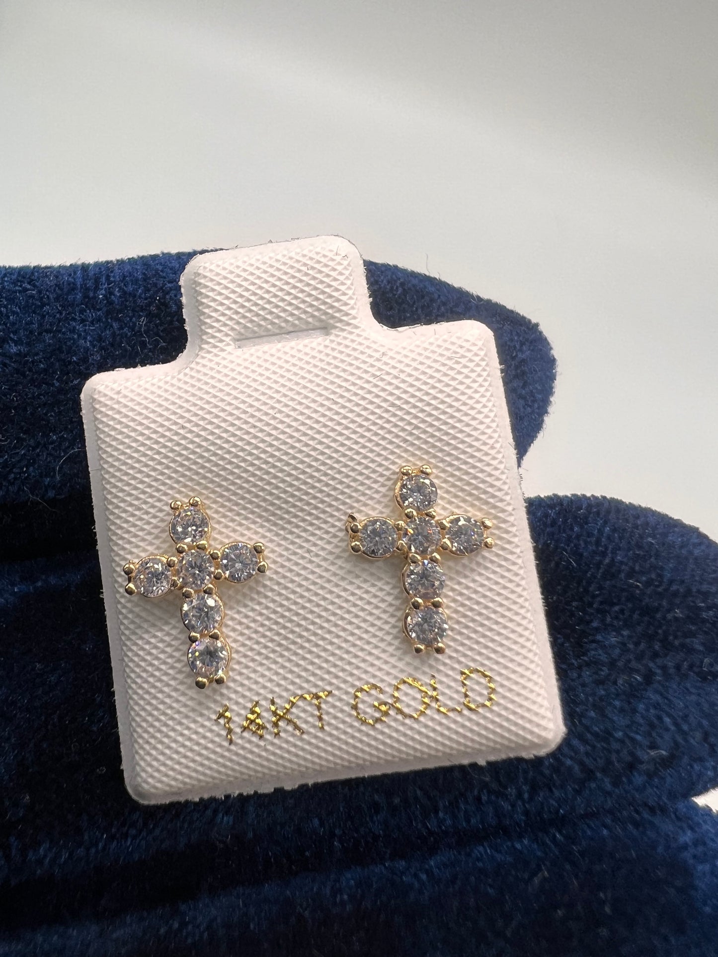 14k real gold Cross Earrings