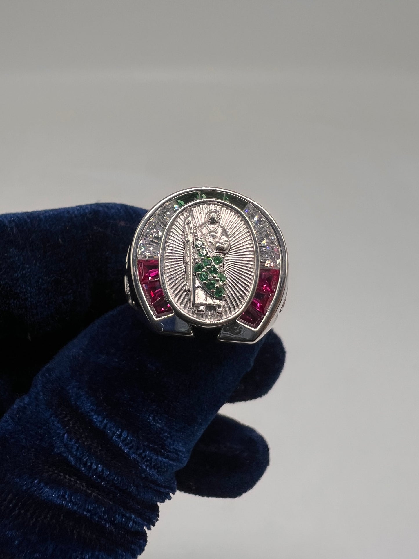 San Judas ring real silver