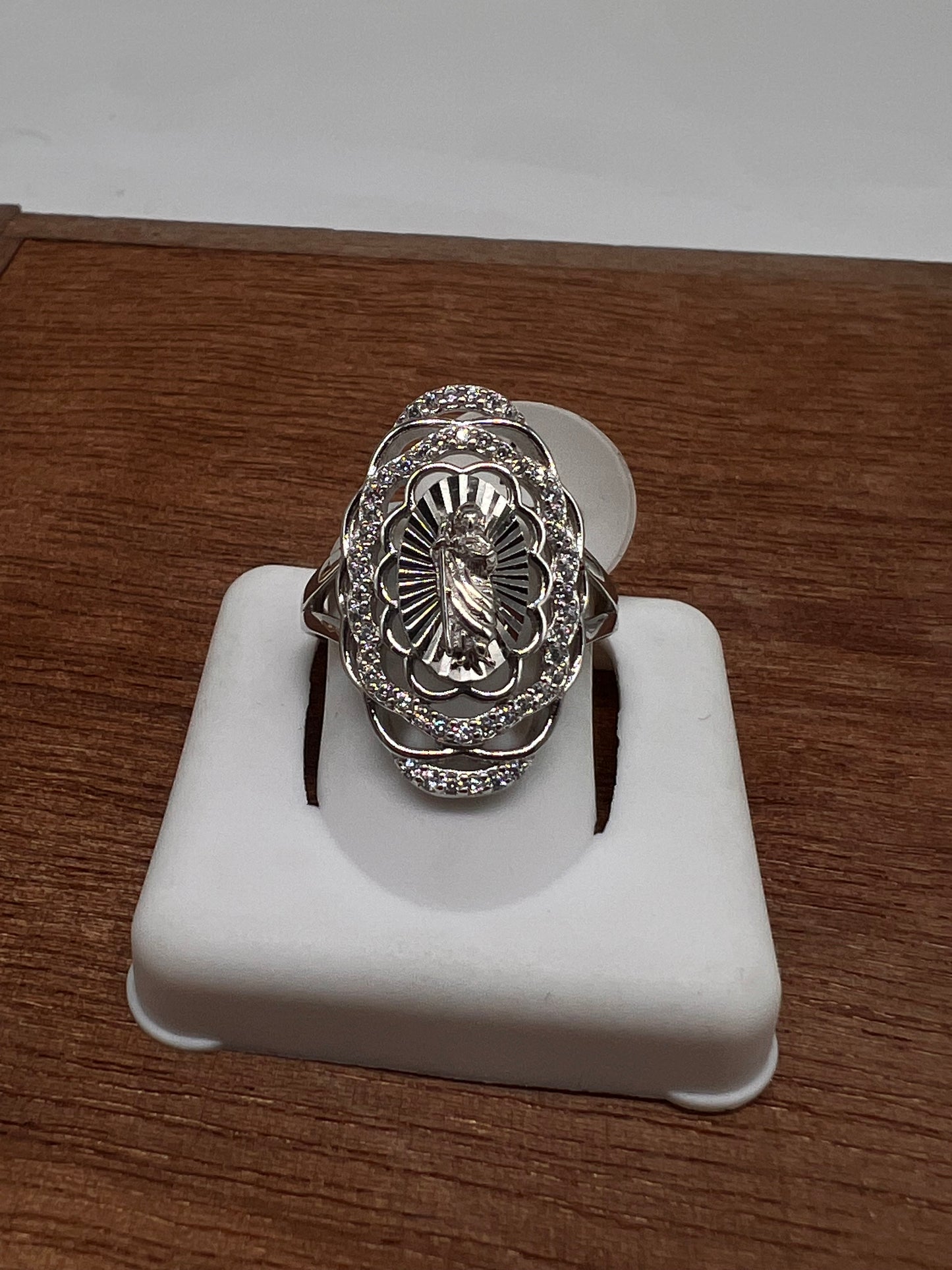 San Judas ring real silver