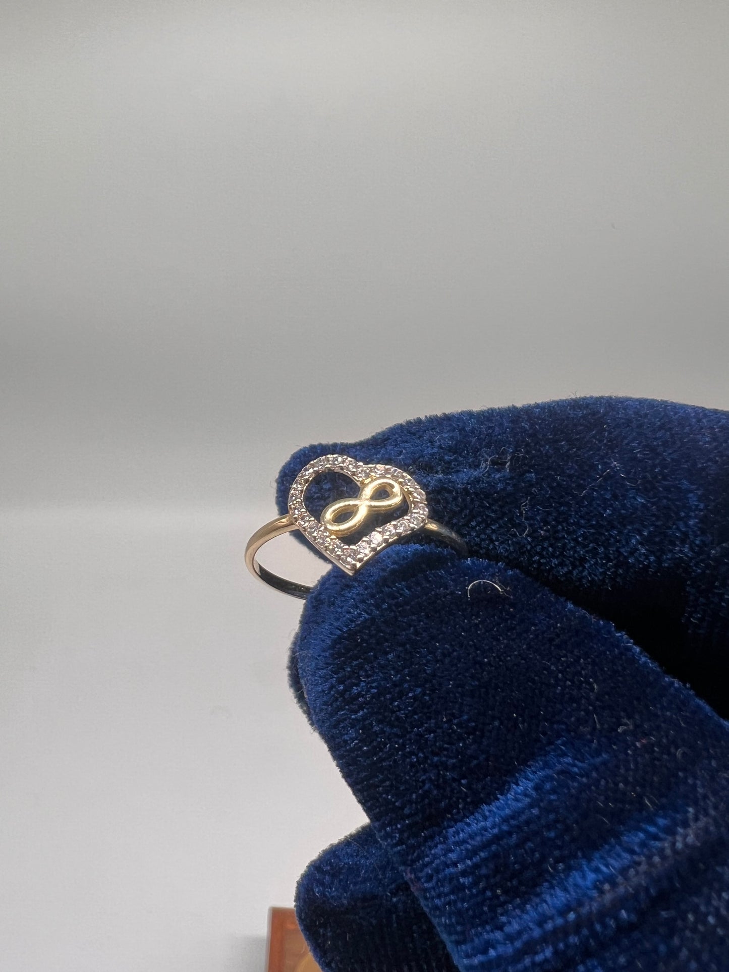 Infinity ring 14k real gold