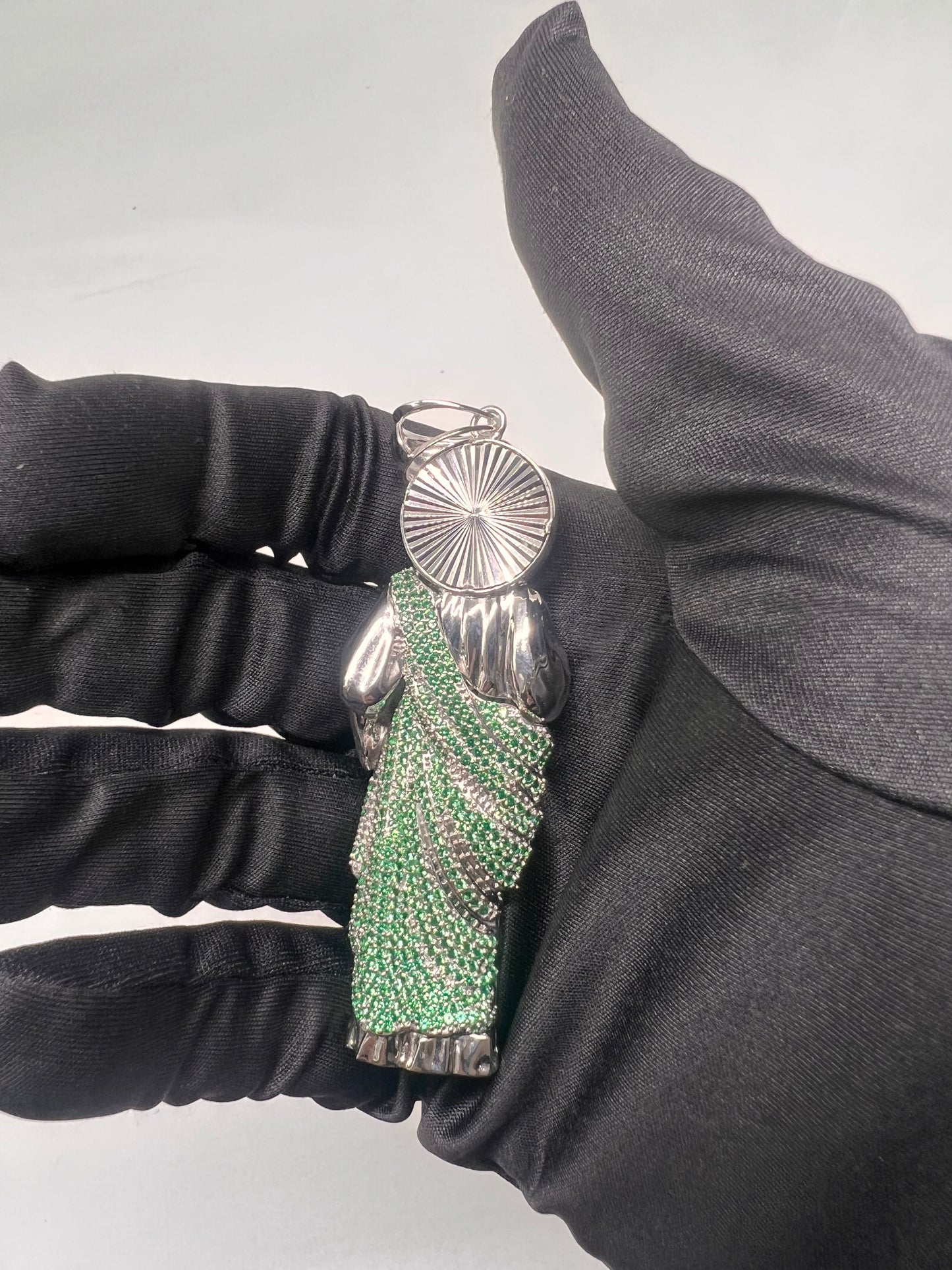 4inch San Judas 3D real silver