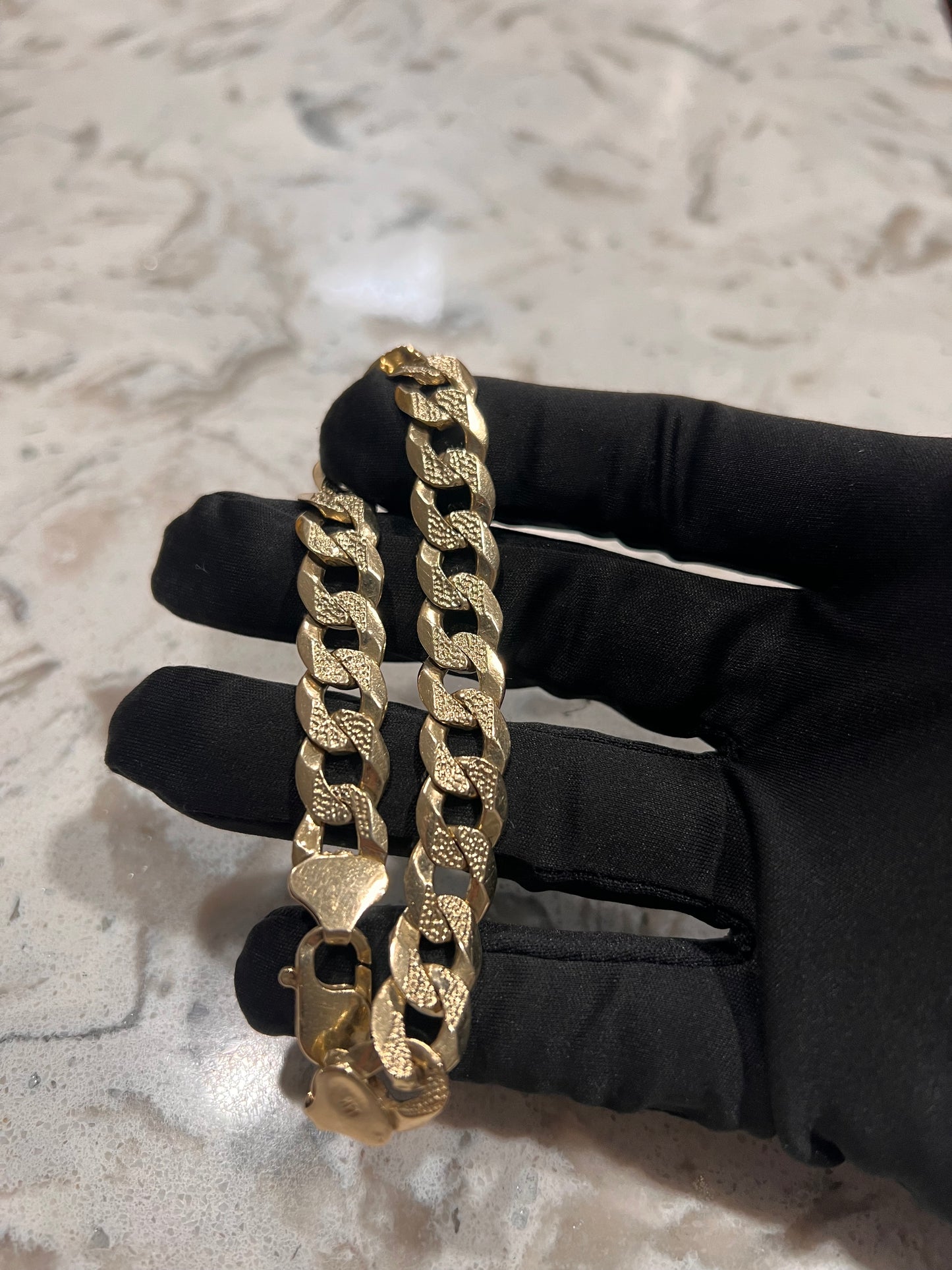 Solid 14k cuban bracelet