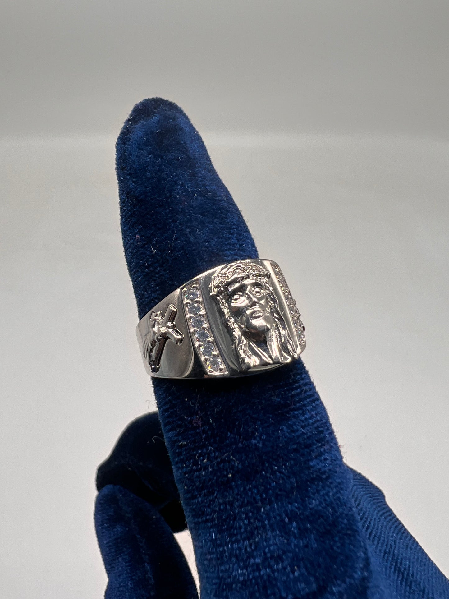 Jesus ring real silver