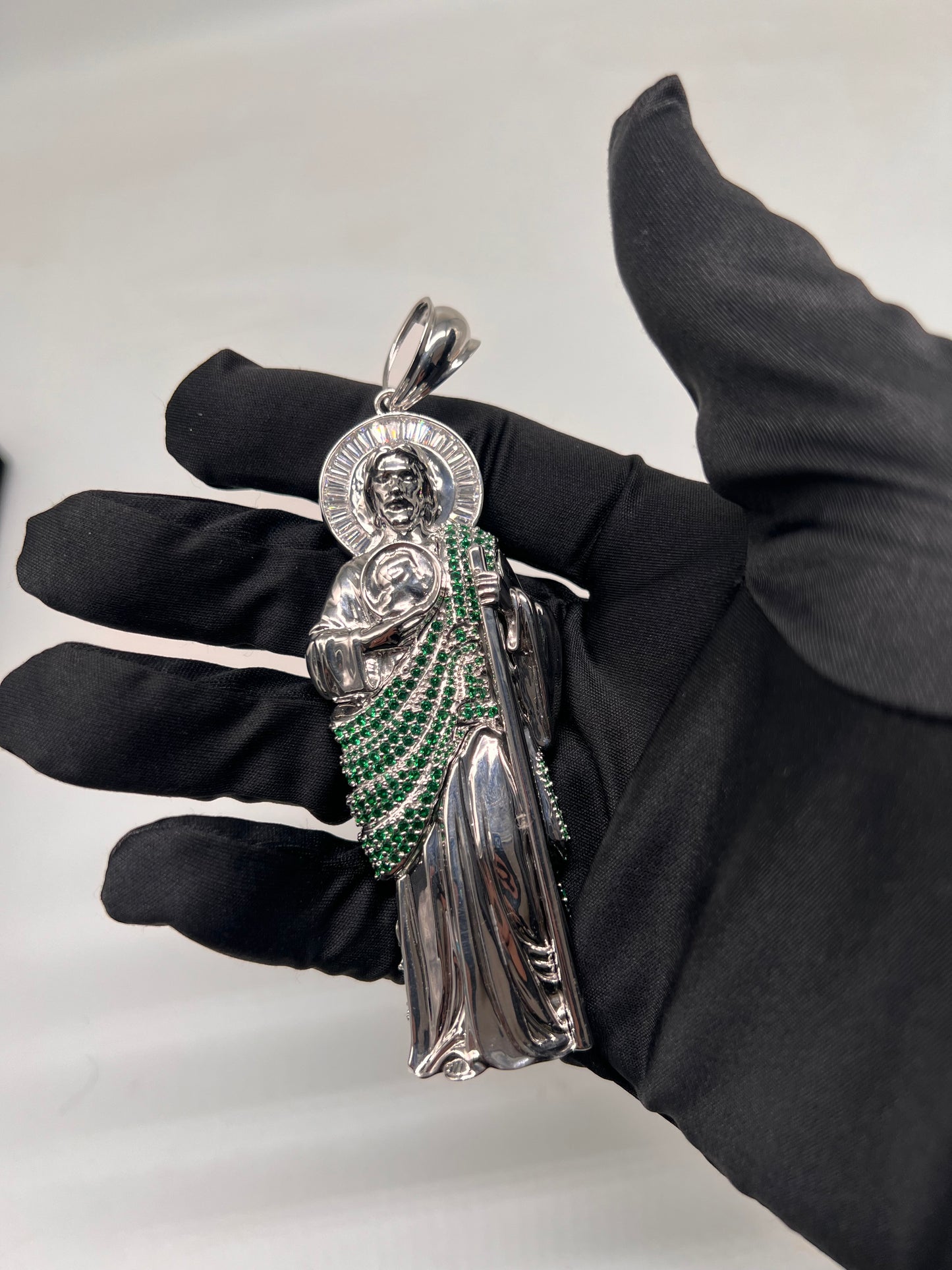 5inch large real silver San Judas