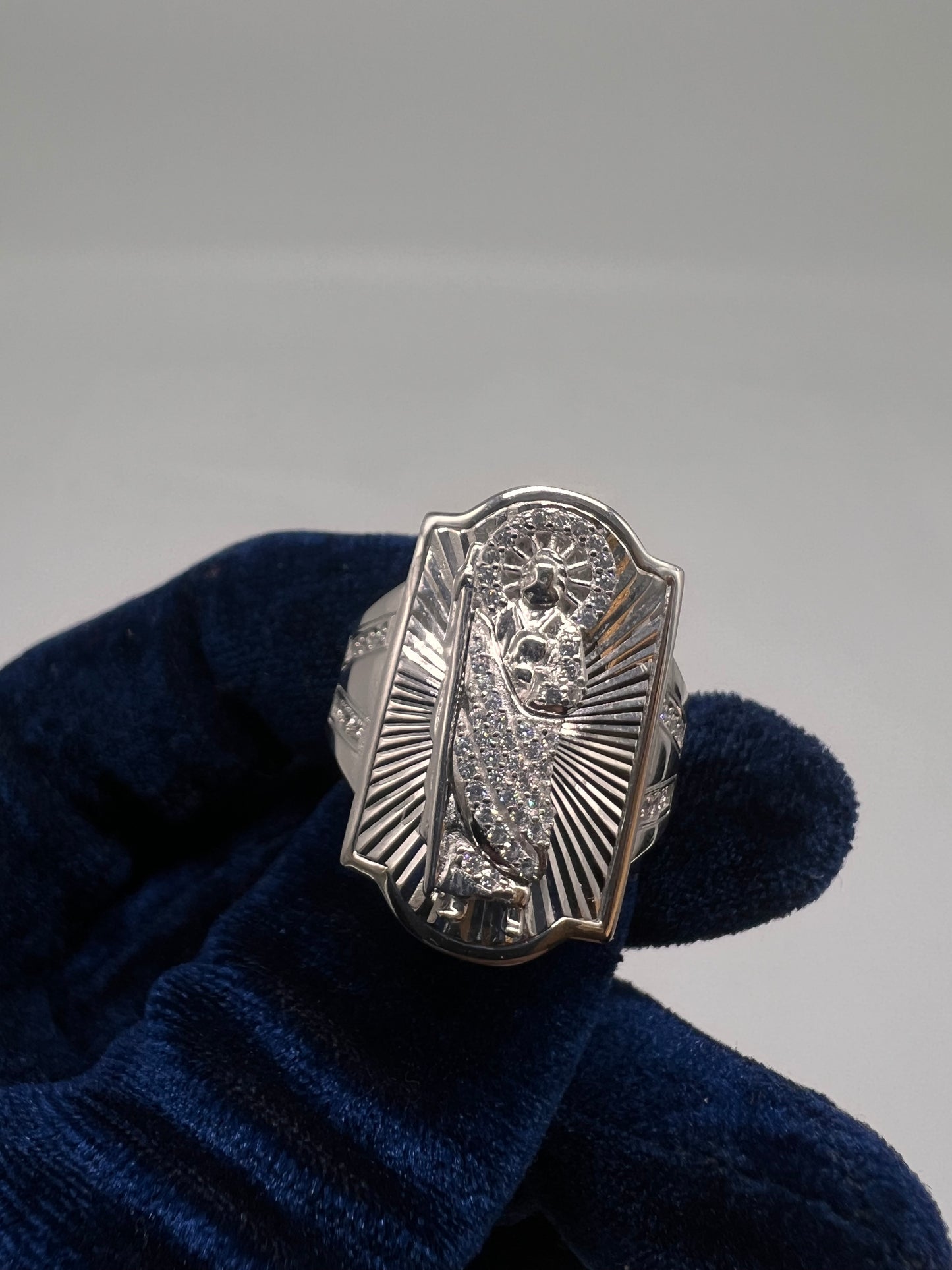 San Judas ring real silver