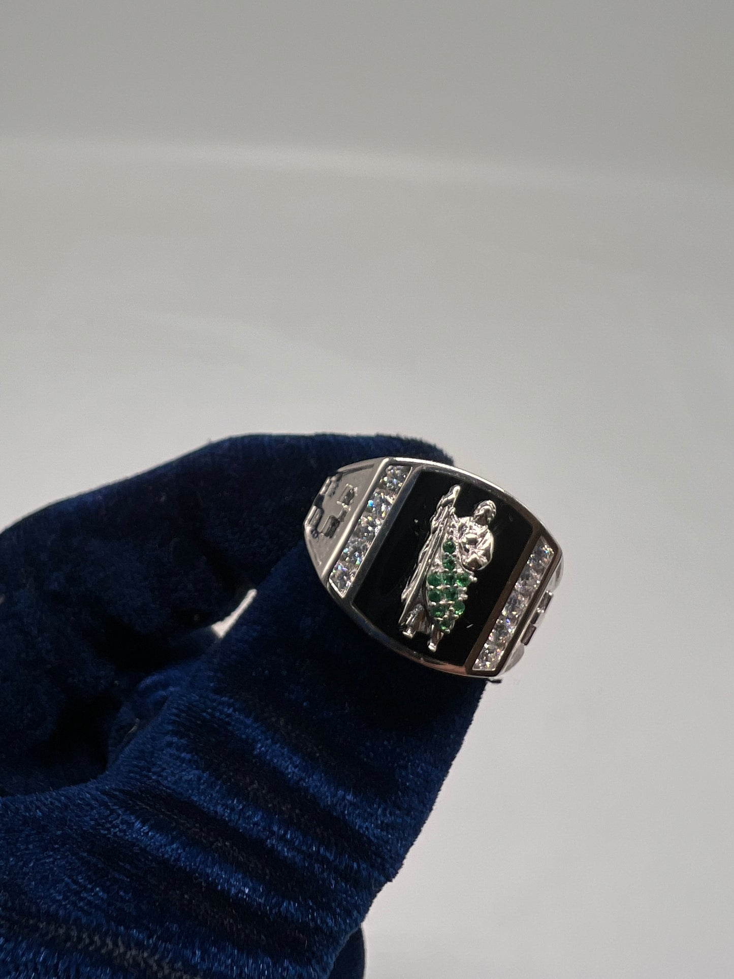San Judas ring real silver