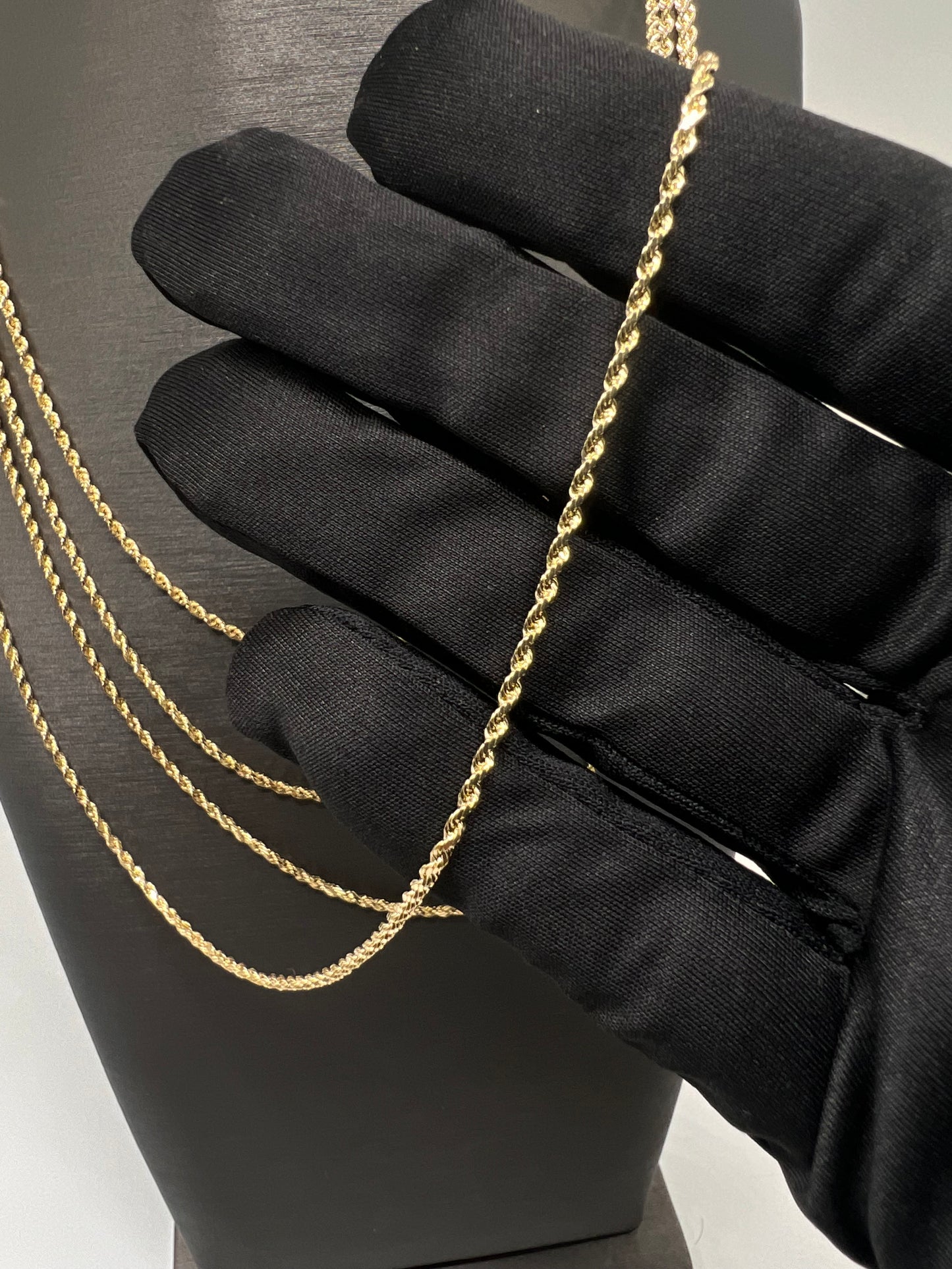 2mm 14k real gold rope chains