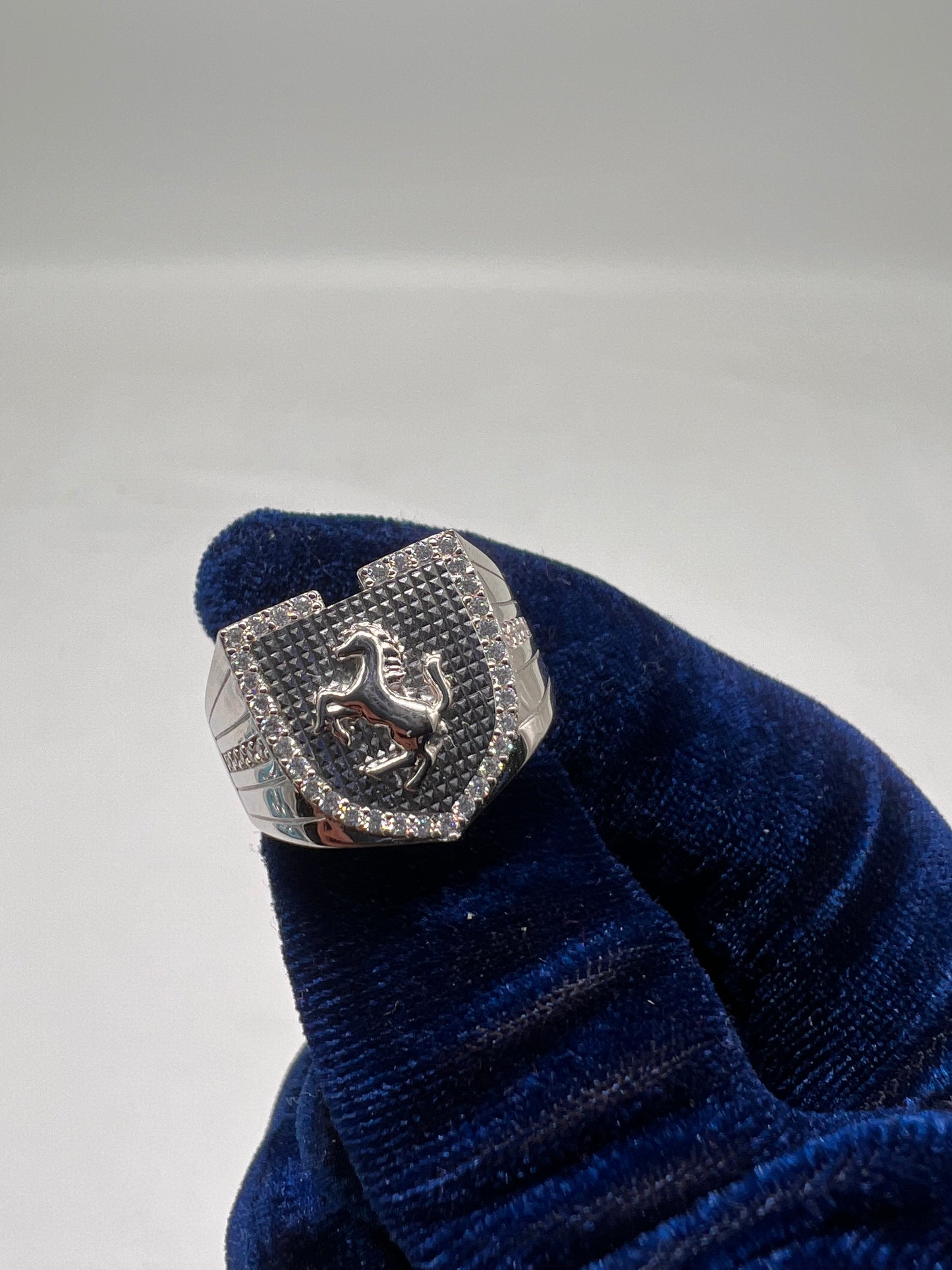 Ferrari ring real silver