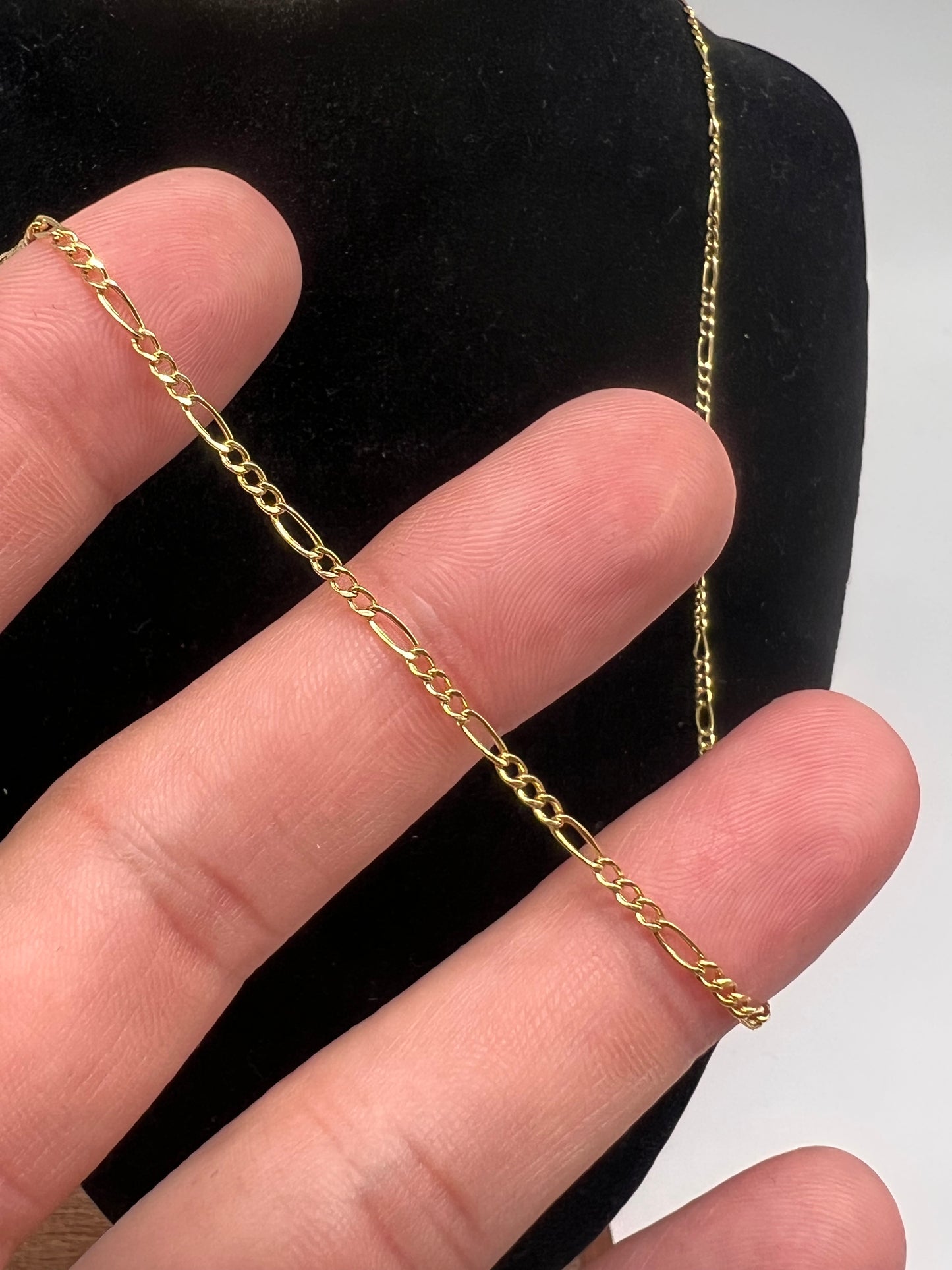 18inch 2mm 14k figaro