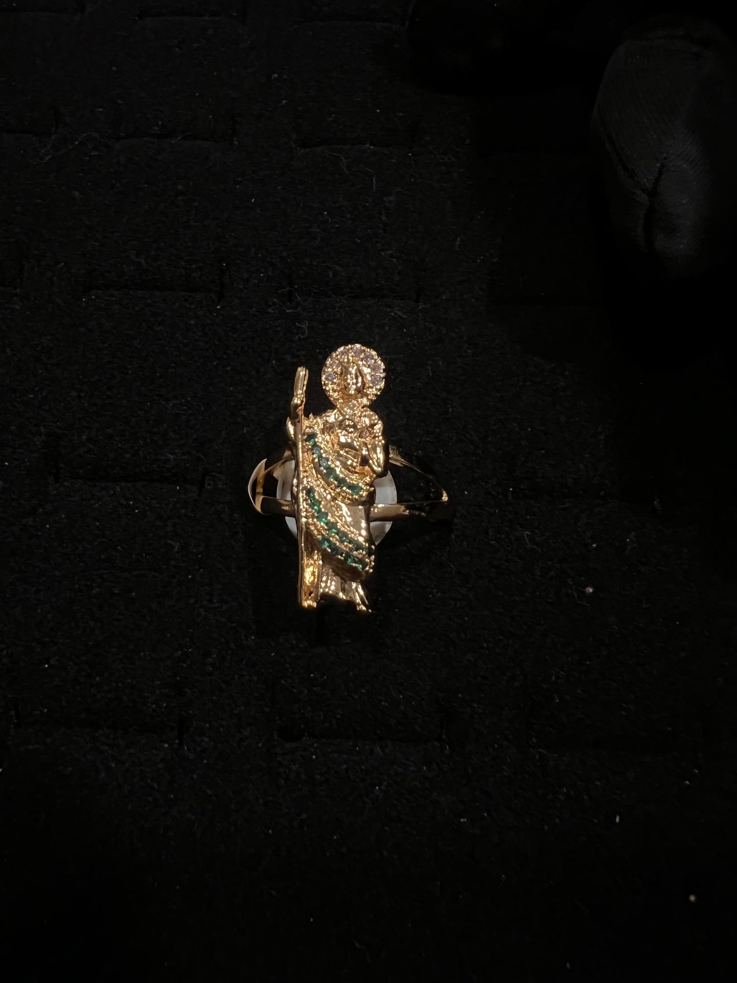 San Judas ring oro laminado, gold plated
