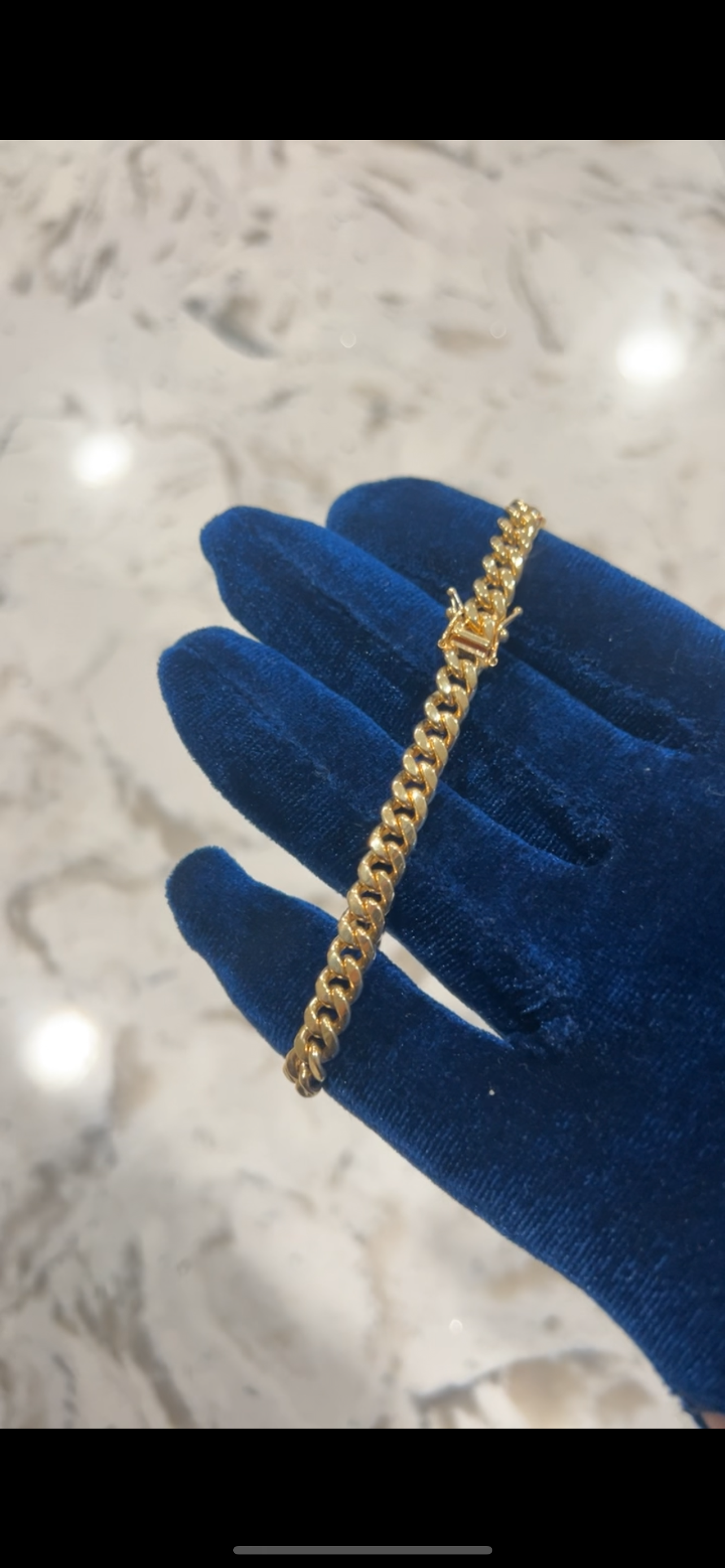 14k real gold cuban bracelet