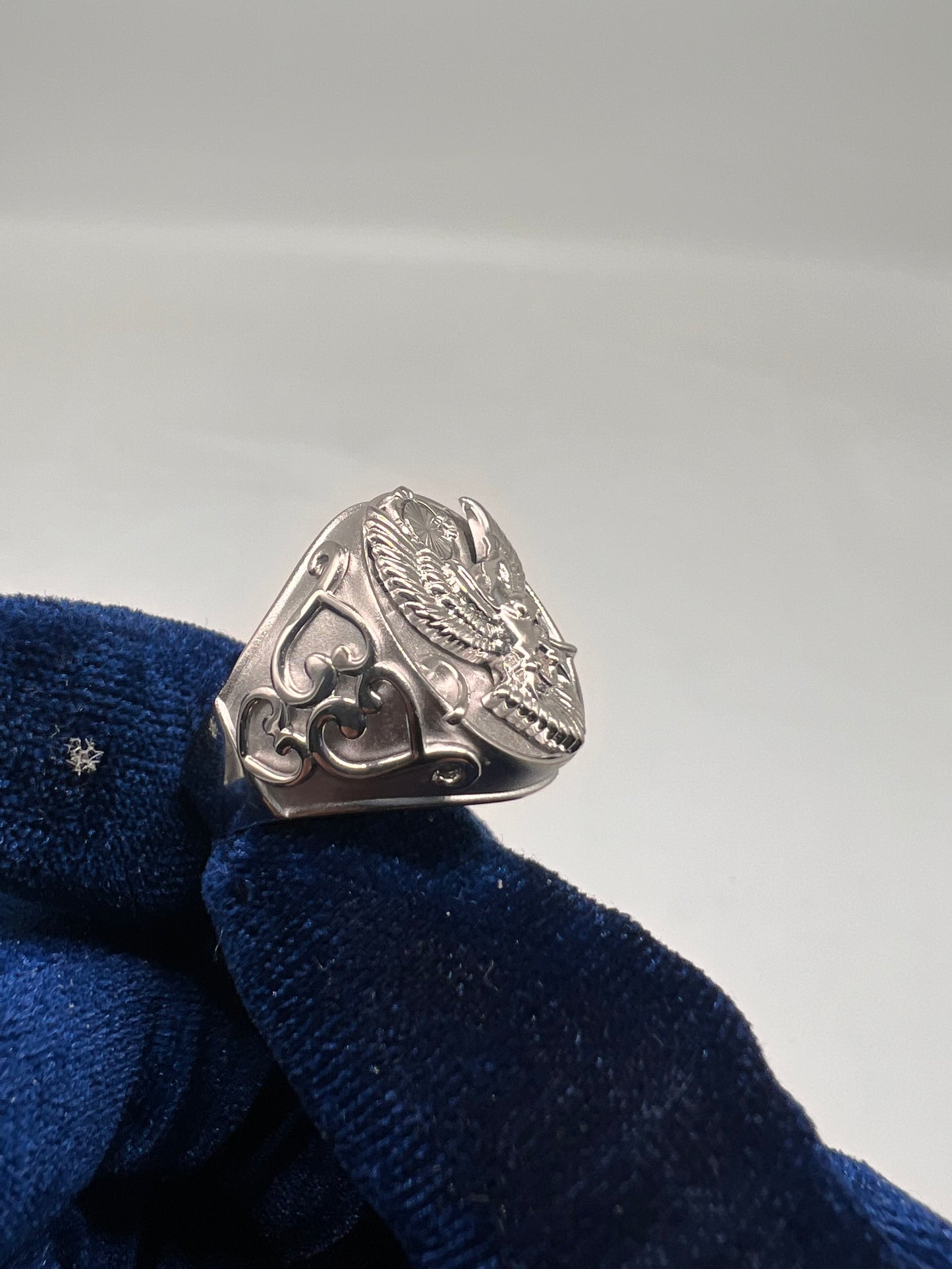Eagle ring real silver